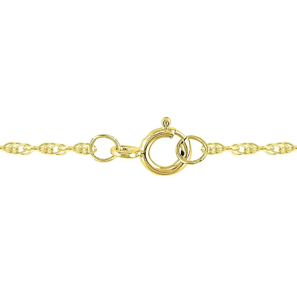 1/5 CT. Tw. Diamond Sun Necklace 10K Yellow Gold Size 16.5" - Image 3