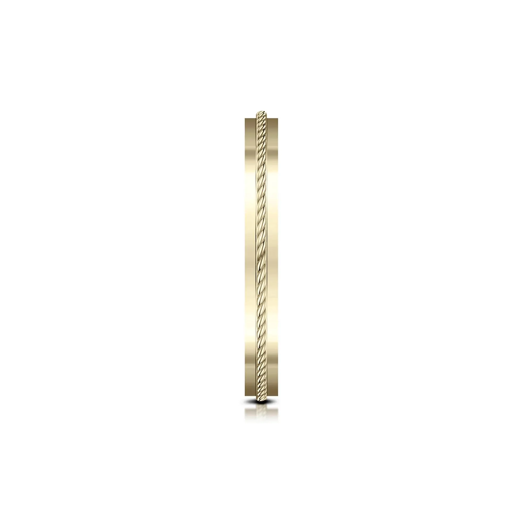 Rope Wedding Band Ring 14K Yellow Gold Size 13.5 2mm - Image 3