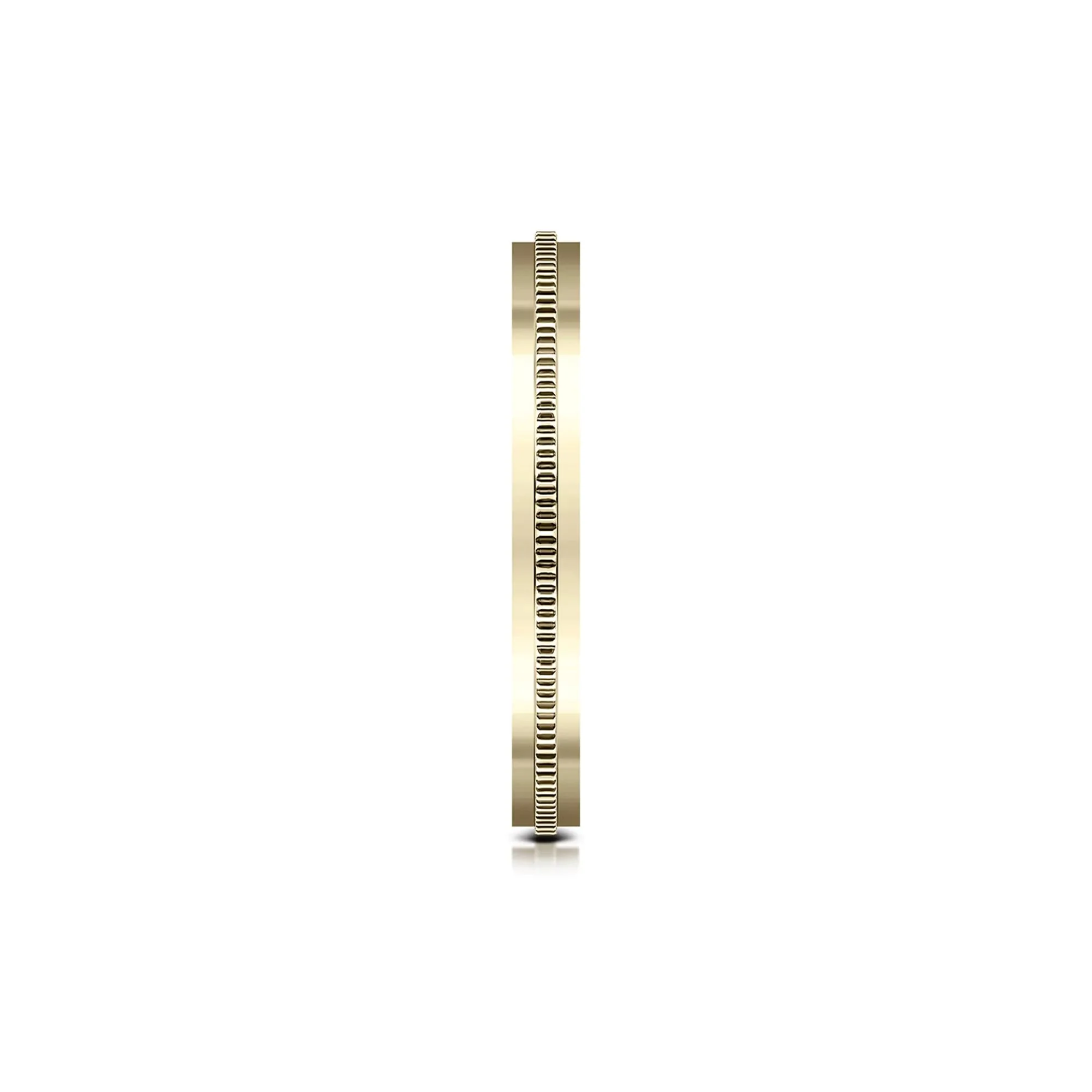 Milgrain Wedding Band Ring 14K Yellow Gold Size 9.5 2mm - Image 3