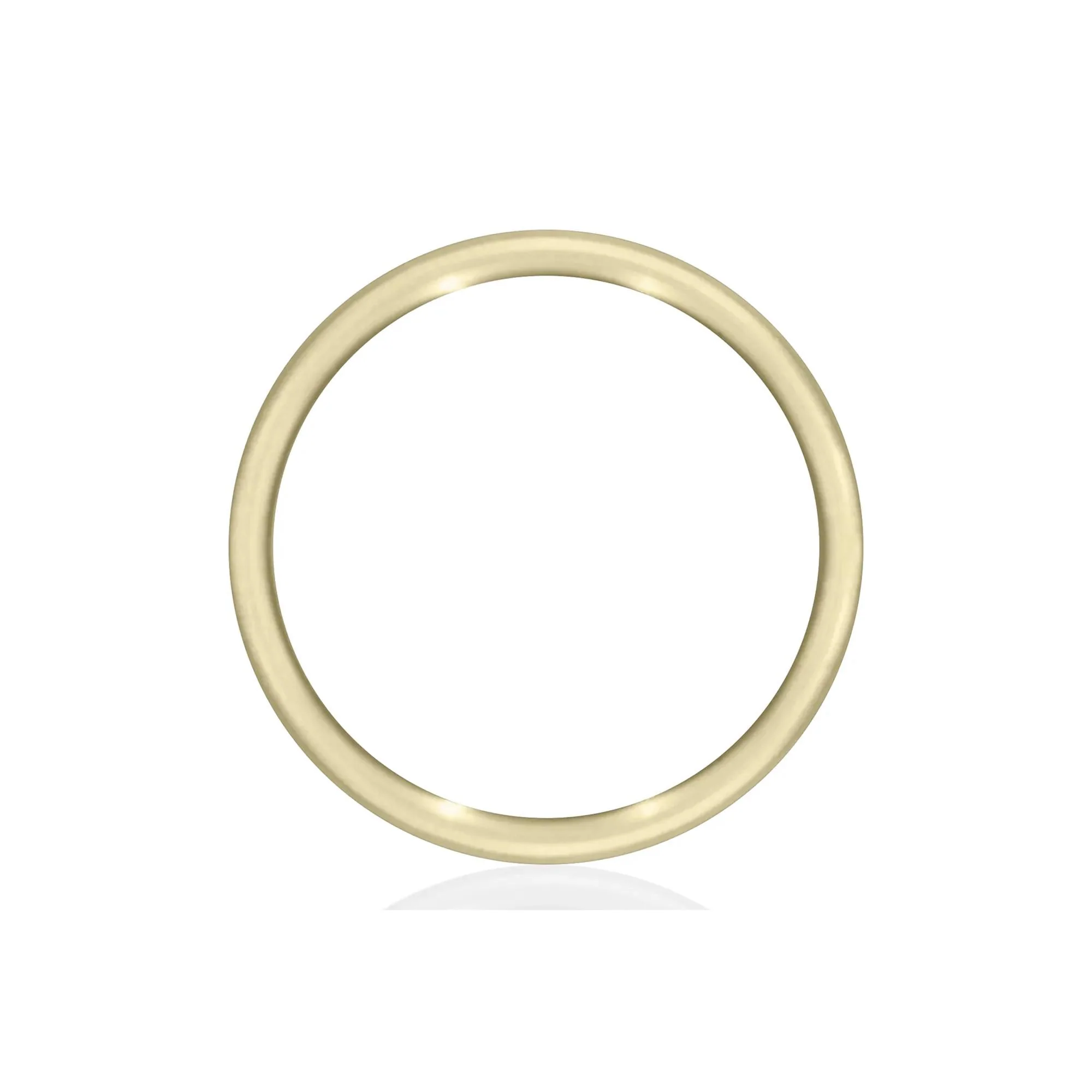 Flat Plain Wedding Band Ring 14K Yellow Gold Size 11 3mm - Image 2