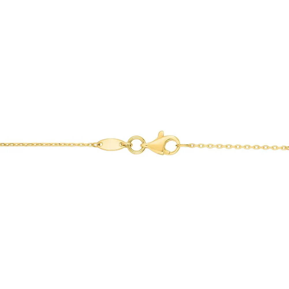 Polished Horn Necklace 14K Yellow Gold Size 17" - Image 2