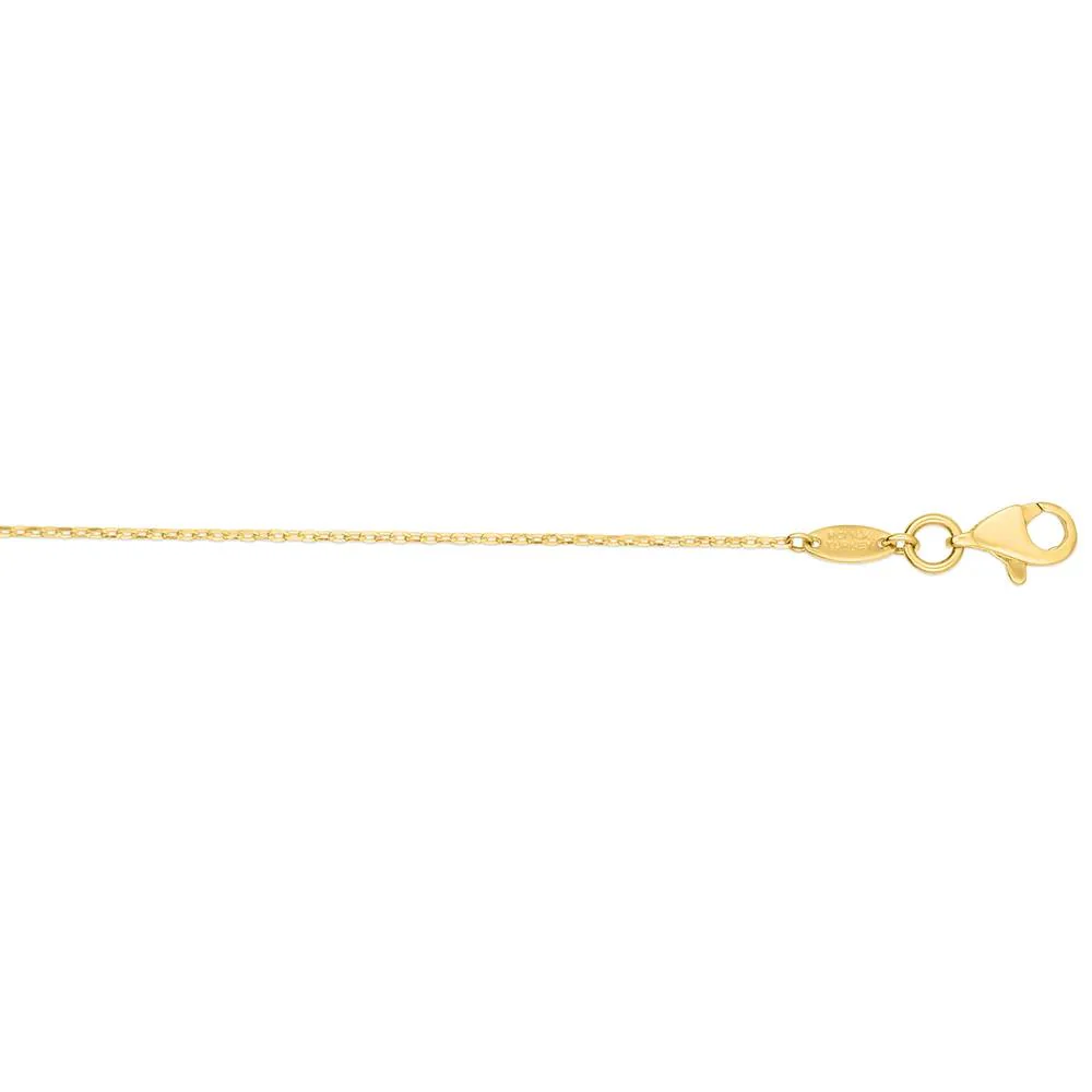 Polished Horn Necklace 14K Yellow Gold Size 17" - Image 3