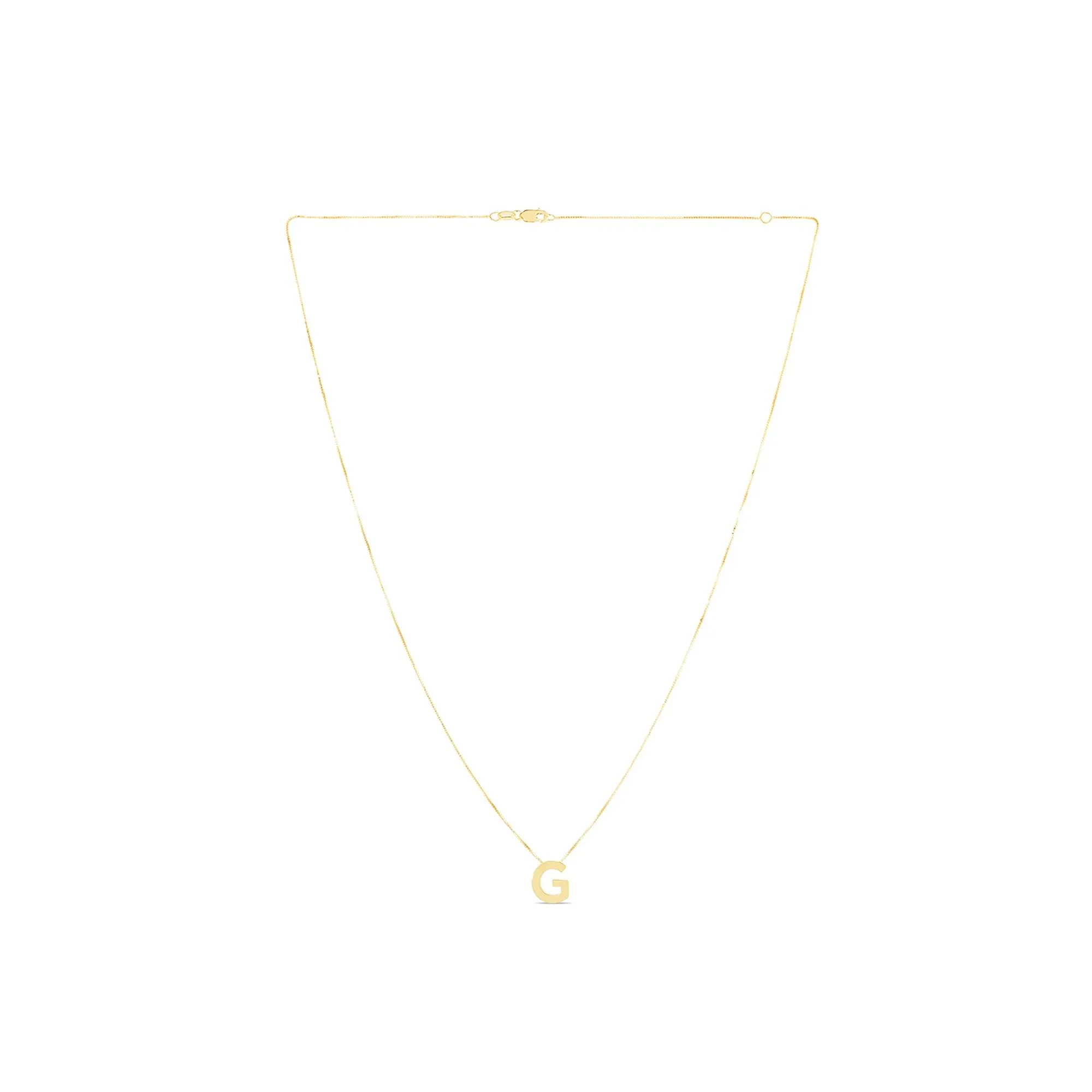 "g" Initial Necklace 14K Yellow Gold Size 18"