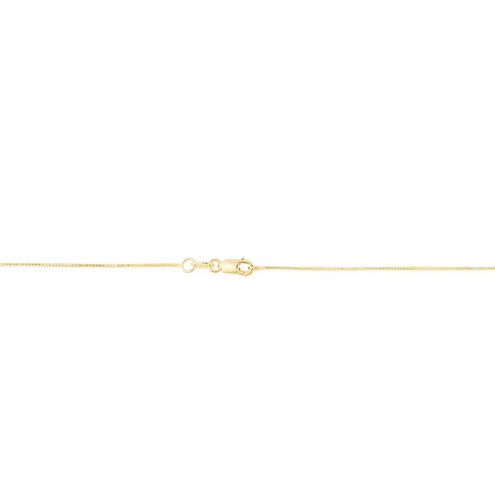 "o" Initial Necklace 14K Yellow Gold Size 18" - Image 4