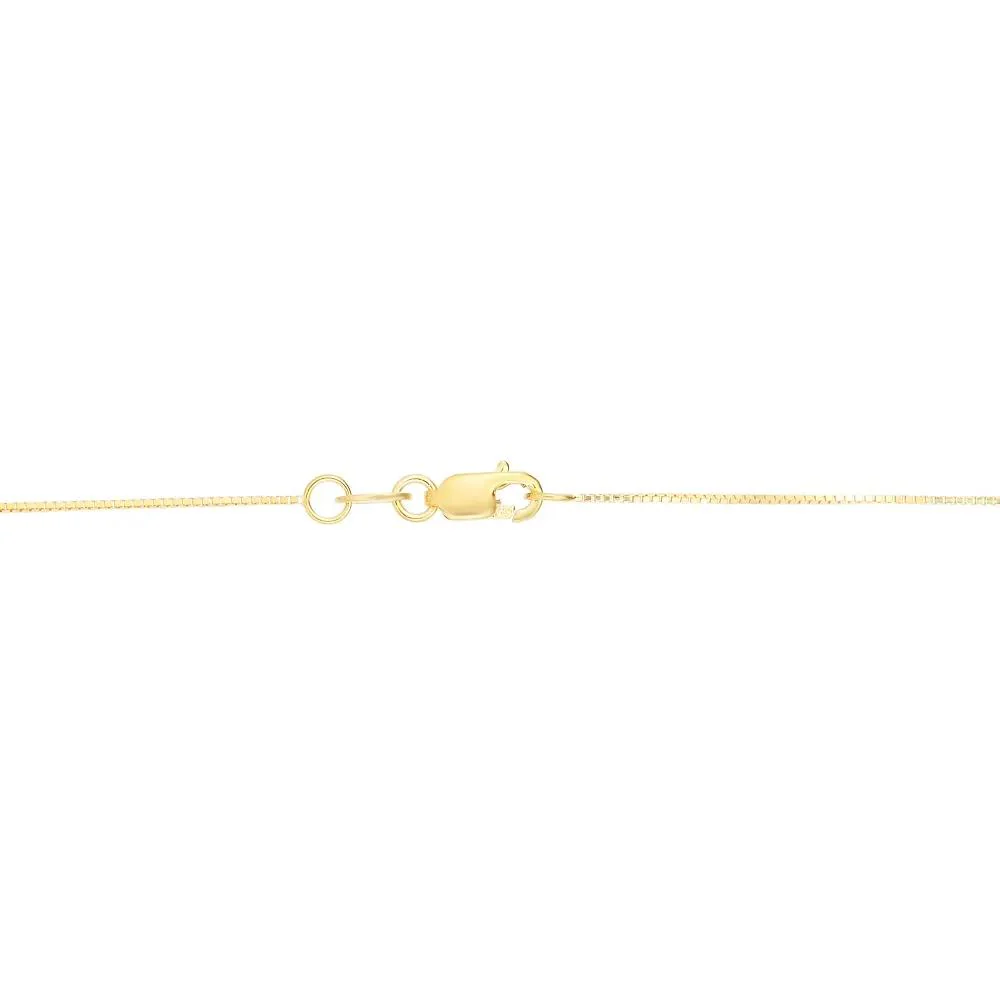 "u" Initial Necklace 14K Yellow Gold Size 18" - Image 3