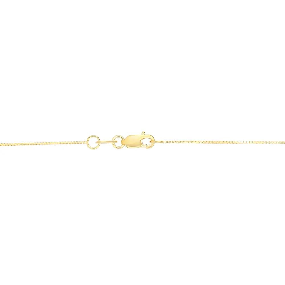 "w" Initial Necklace 14K Yellow Gold Size 18" - Image 2