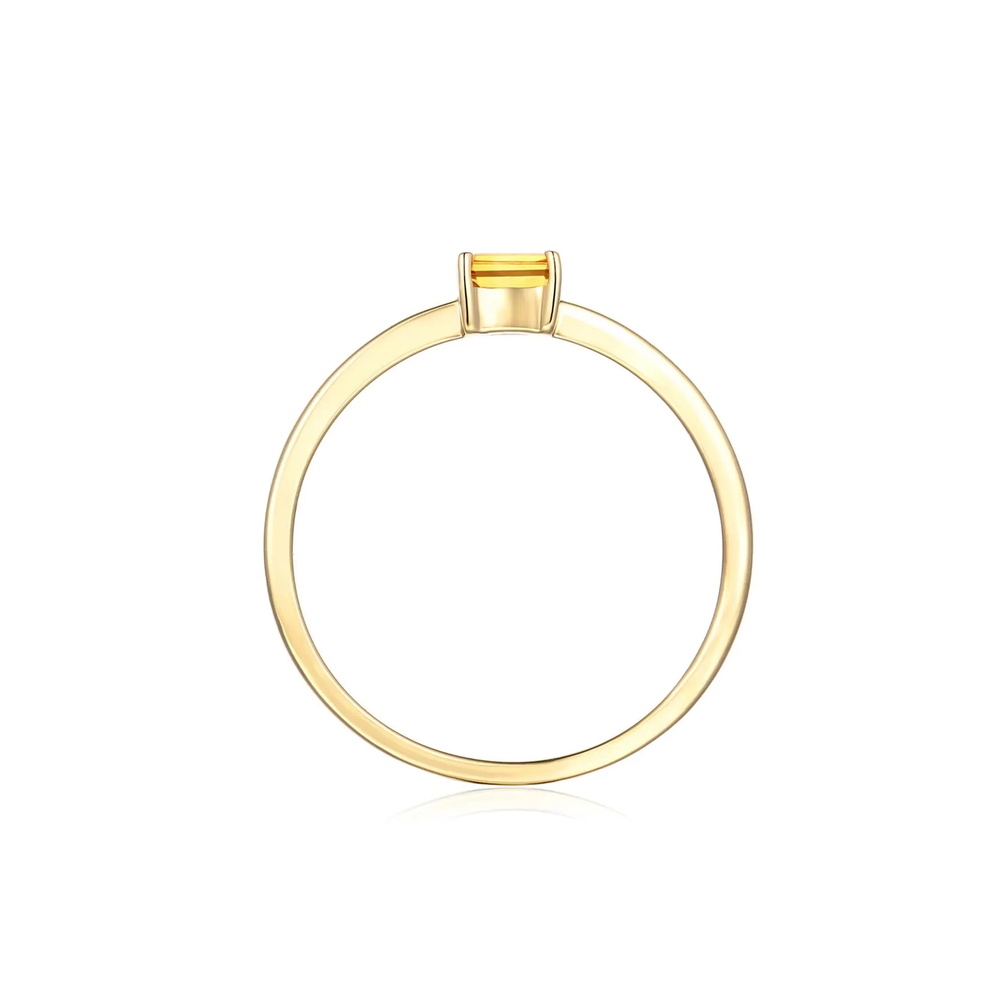 Citrine Stack Ring 10K Yellow Gold Size 7 - Image 2