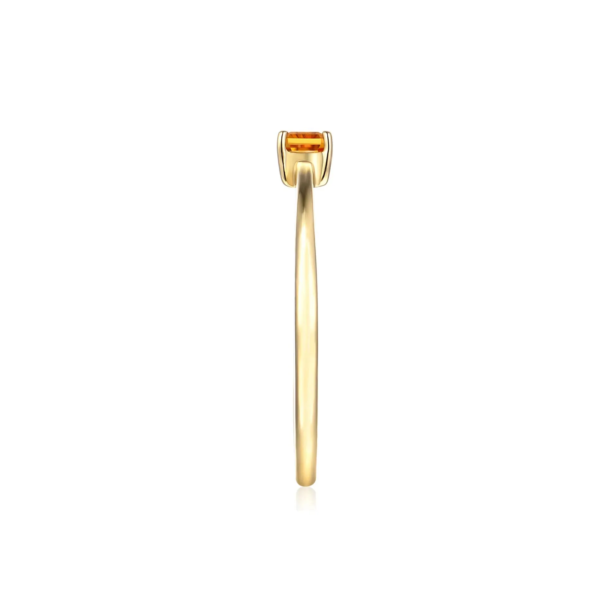 Citrine Stack Ring 10K Yellow Gold Size 7 - Image 3