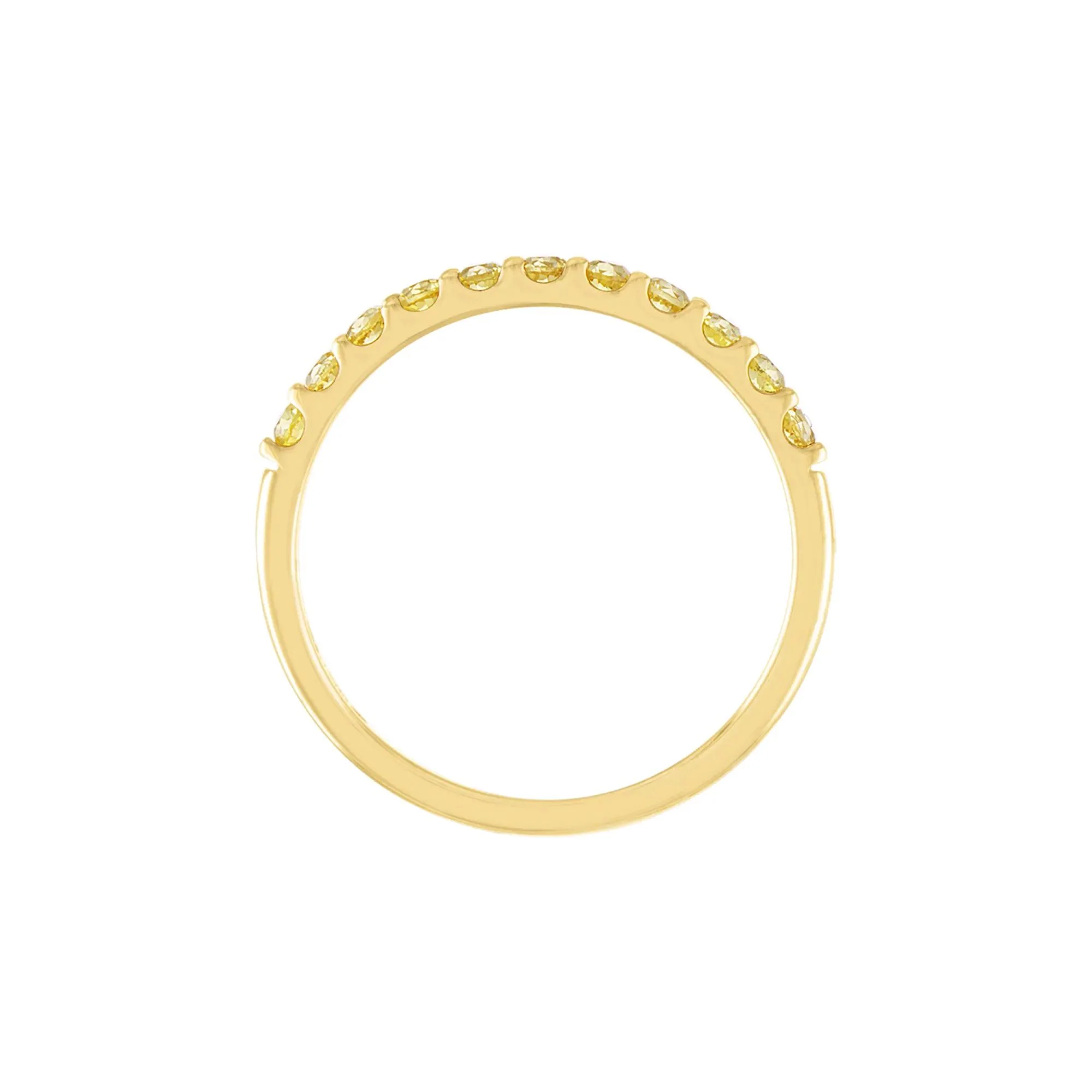 Yellow Sapphire Ring 10K Yellow Gold Size 7 - Image 2