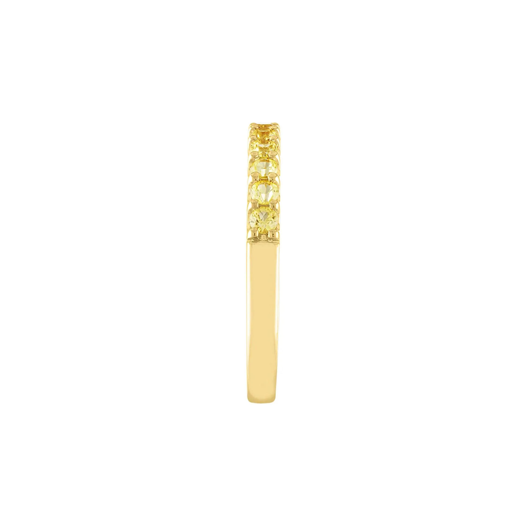 Yellow Sapphire Ring 10K Yellow Gold Size 8 - Image 3