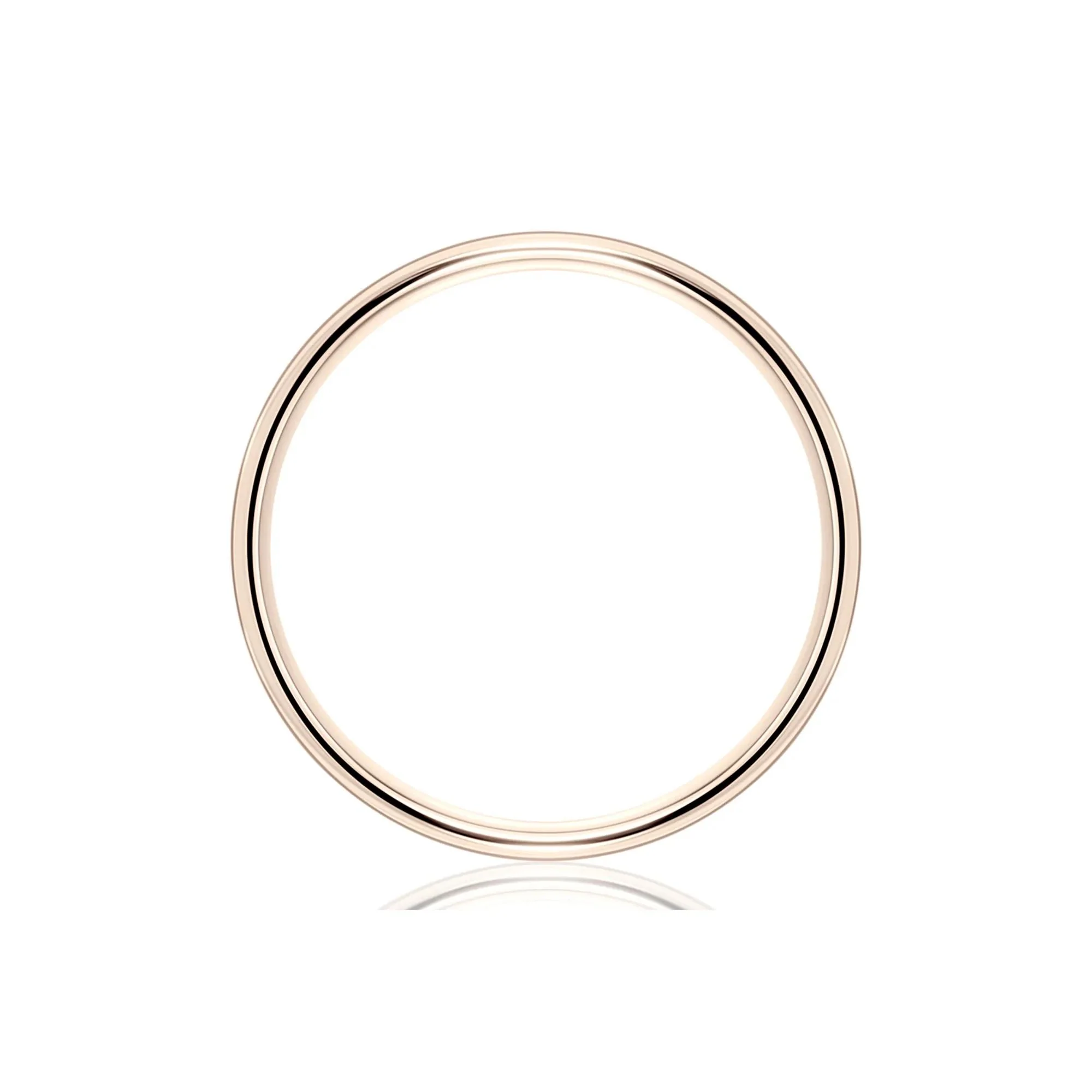 Thin Wedding Band Ring 14K Rose Gold Size 4 1mm - Image 2
