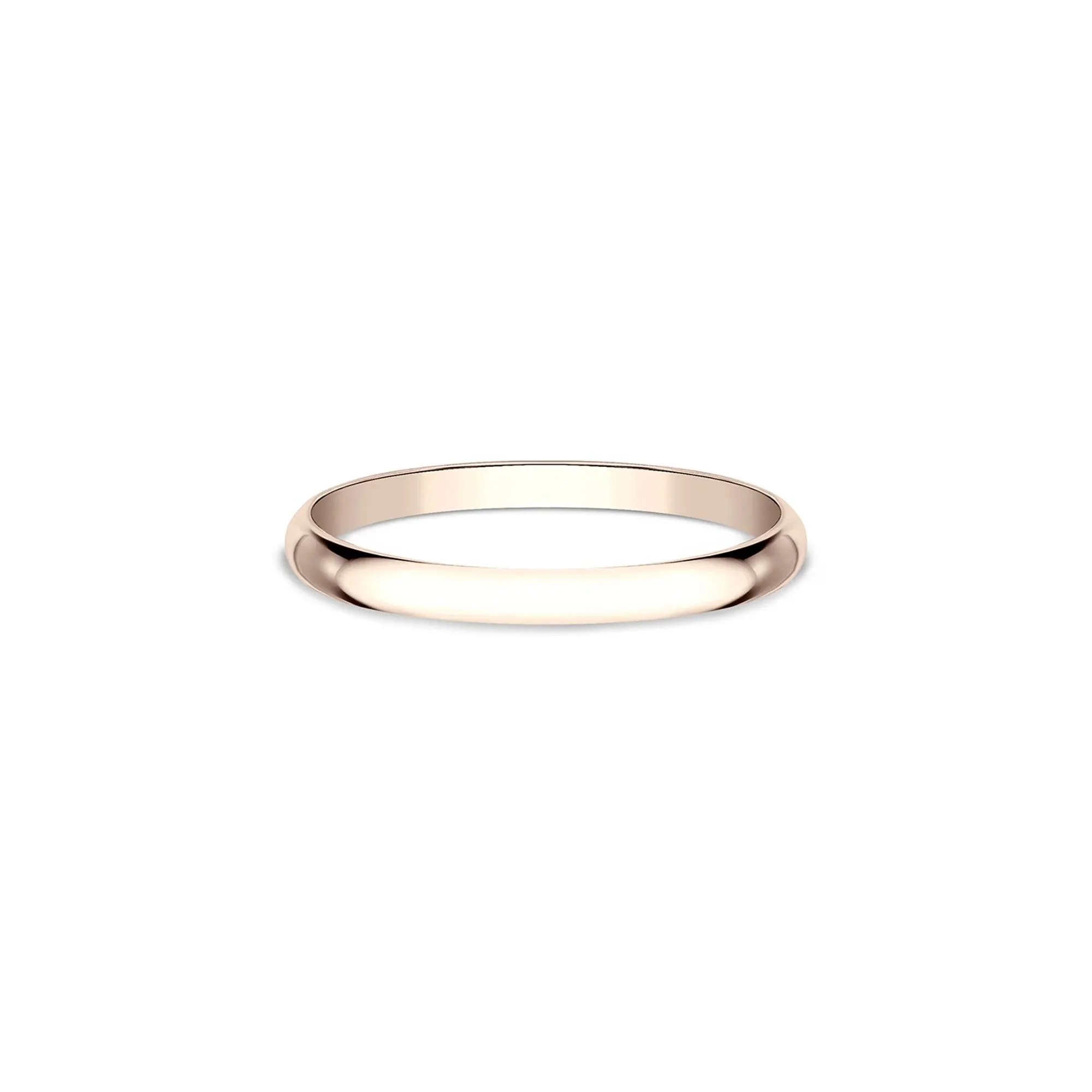 Thin Wedding Band Ring 14K Rose Gold Size 7 1mm