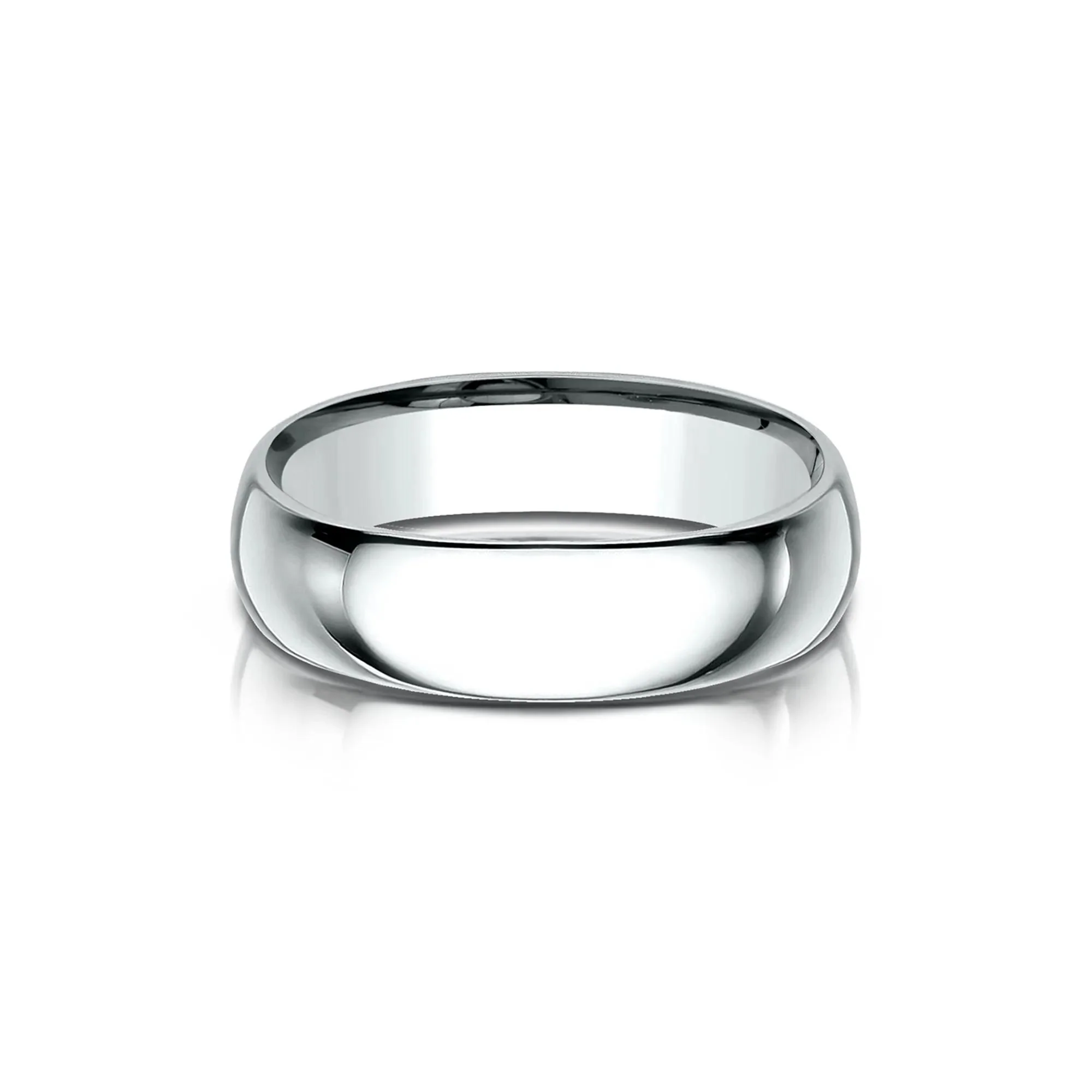 Wedding Band Ring 14K White Gold Size 10.5 6mm - Image 3