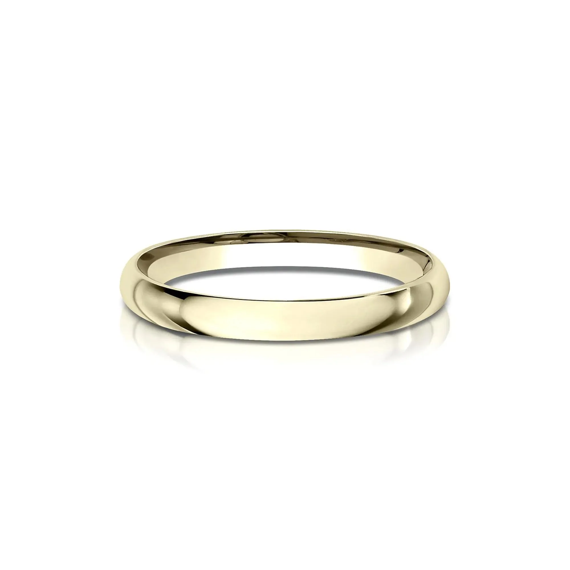 Wedding Band Ring 14K Yellow Gold Size 6.5 2mm
