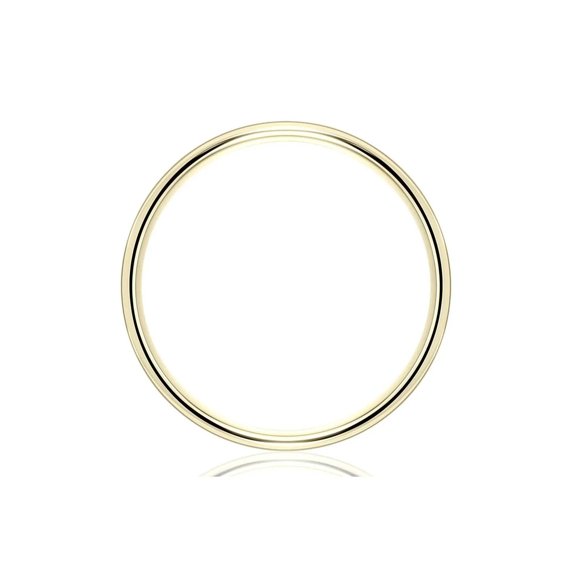 Wedding Band Ring 14K Yellow Gold Size 6.5 2mm - Image 2