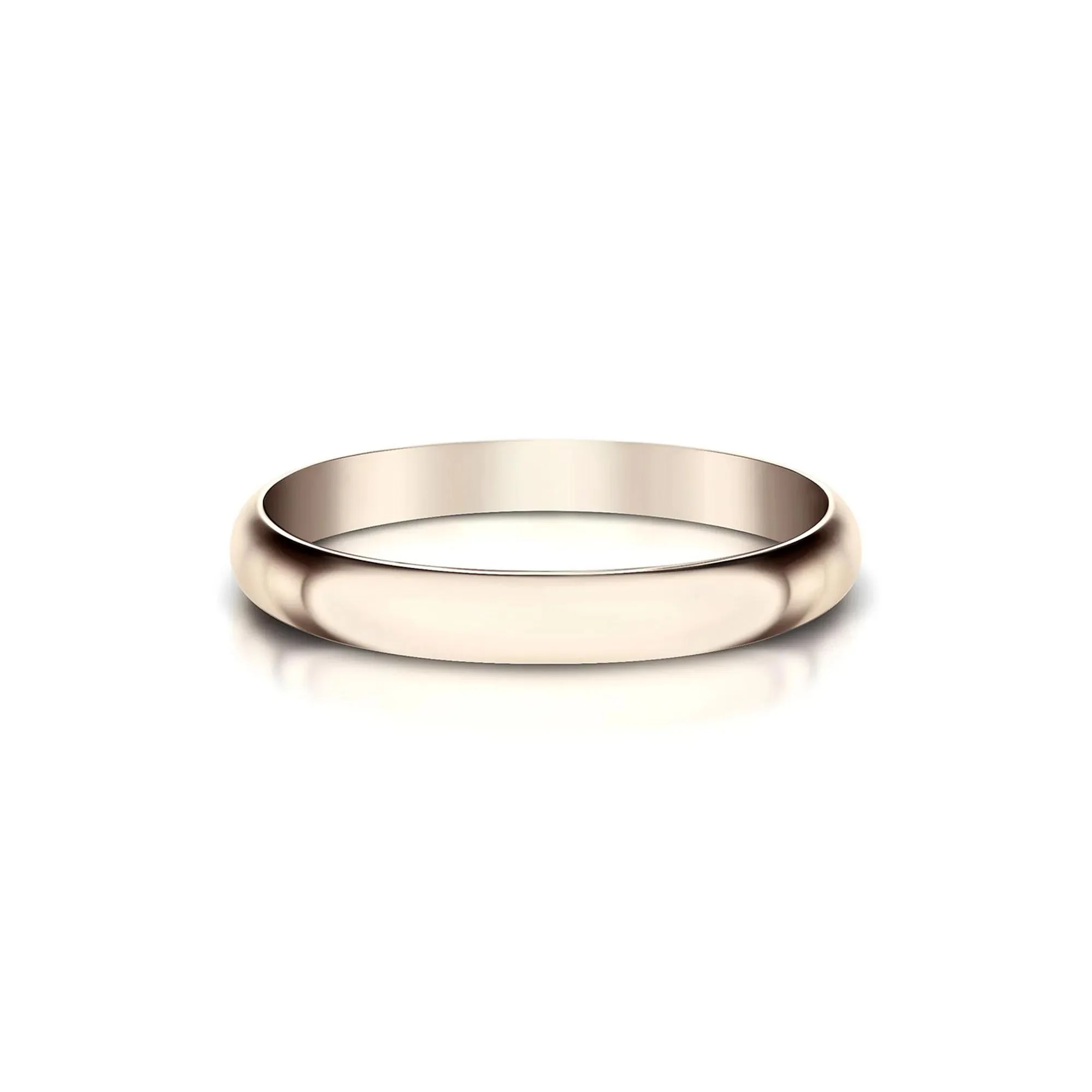 Wedding Band Ring 14K Rose Gold Size 4.5 2mm