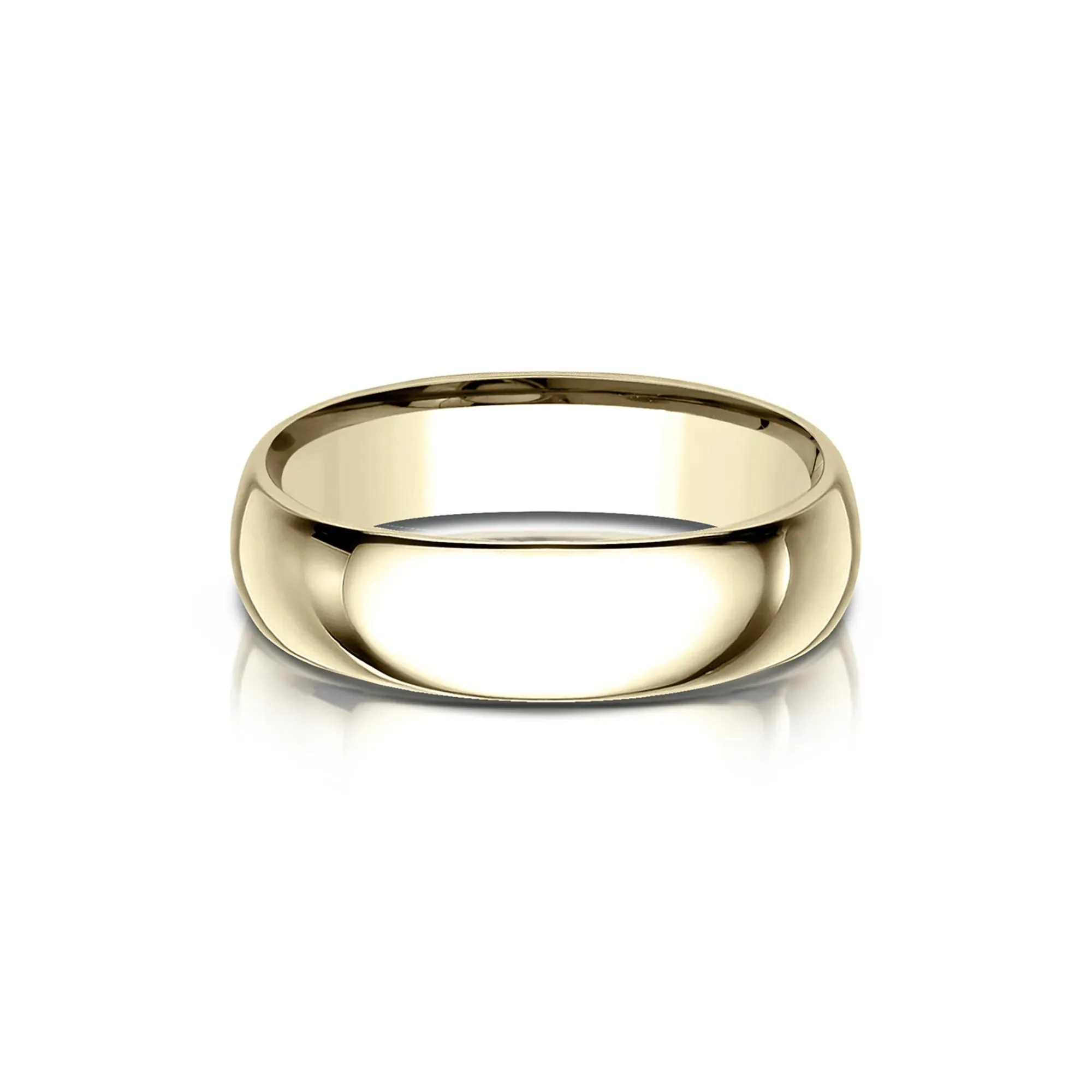 Wedding Band Ring 14K Yellow Gold Size 9.5 6mm - Image 3