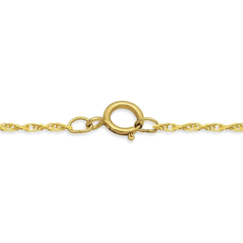 1/10 CT. Tw. Diamond Cross Pendant Necklace 10K Yellow Gold Size 18" - Image 2