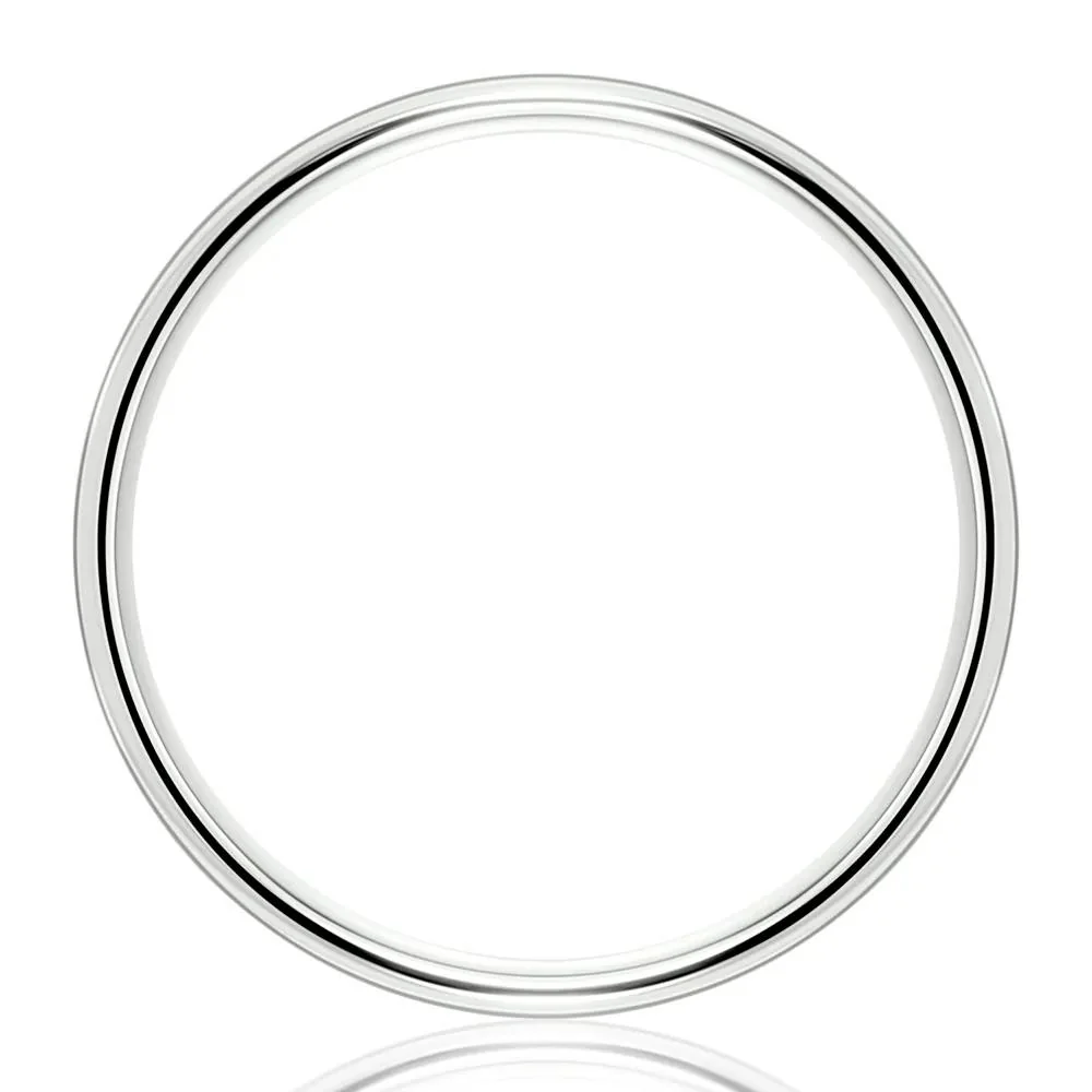 Wedding Band Ring 14K White Gold Size 5 4mm - Image 2