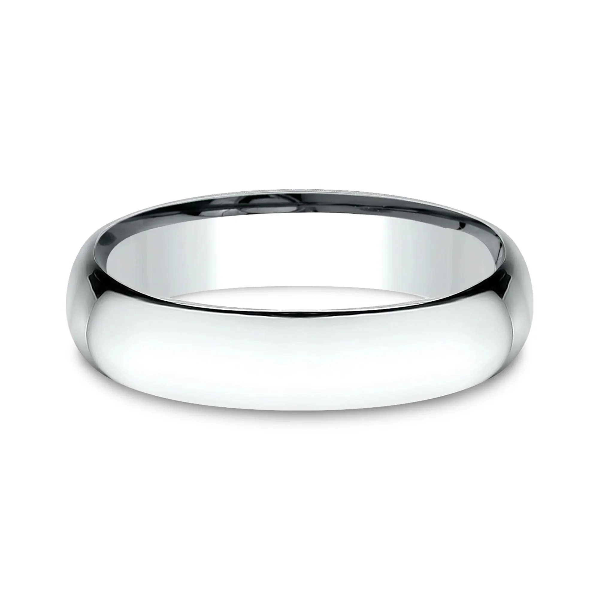 Wedding Band Ring 14K White Gold Size 13.5 5mm