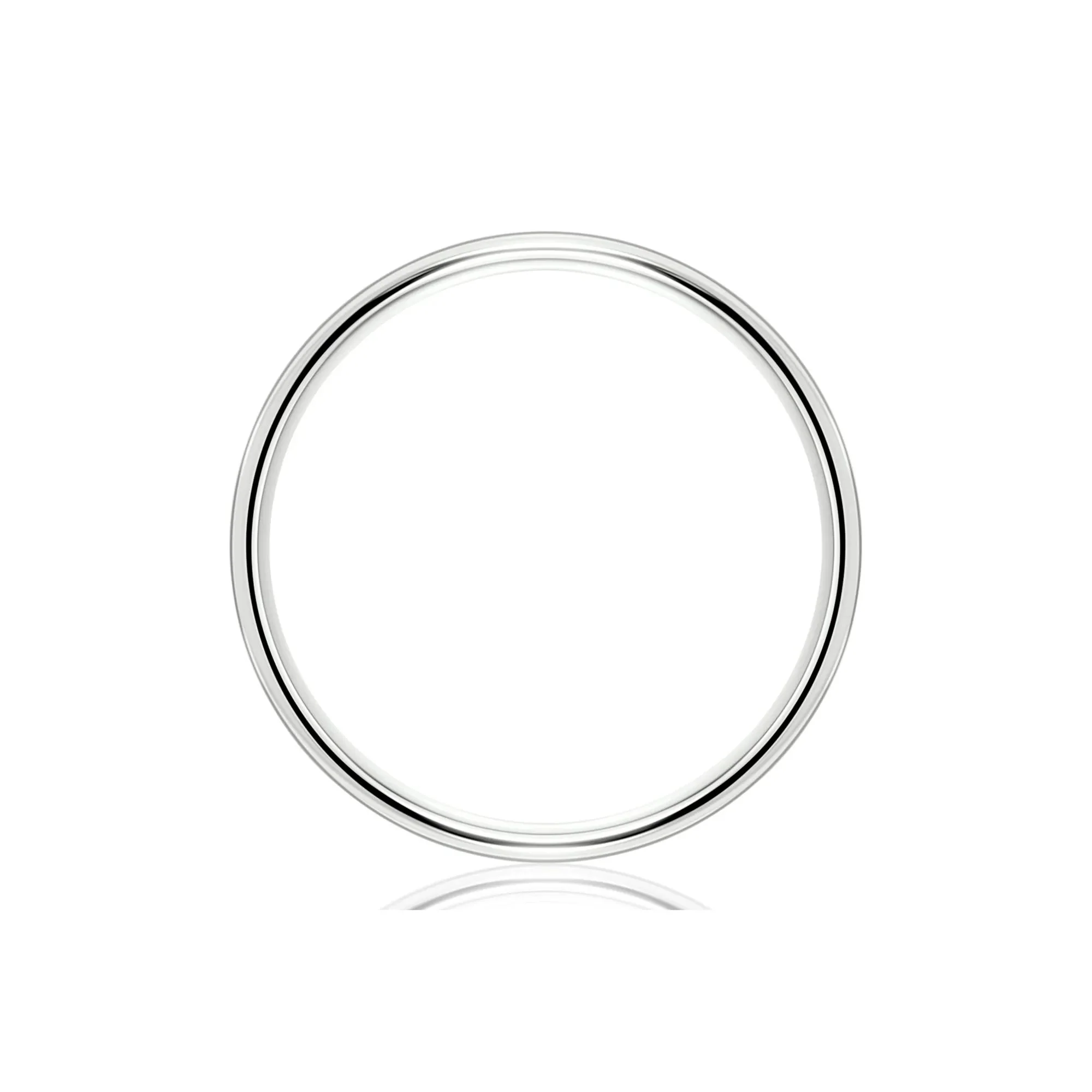 Wedding Band Ring 14K White Gold Size 4.5 3mm - Image 2