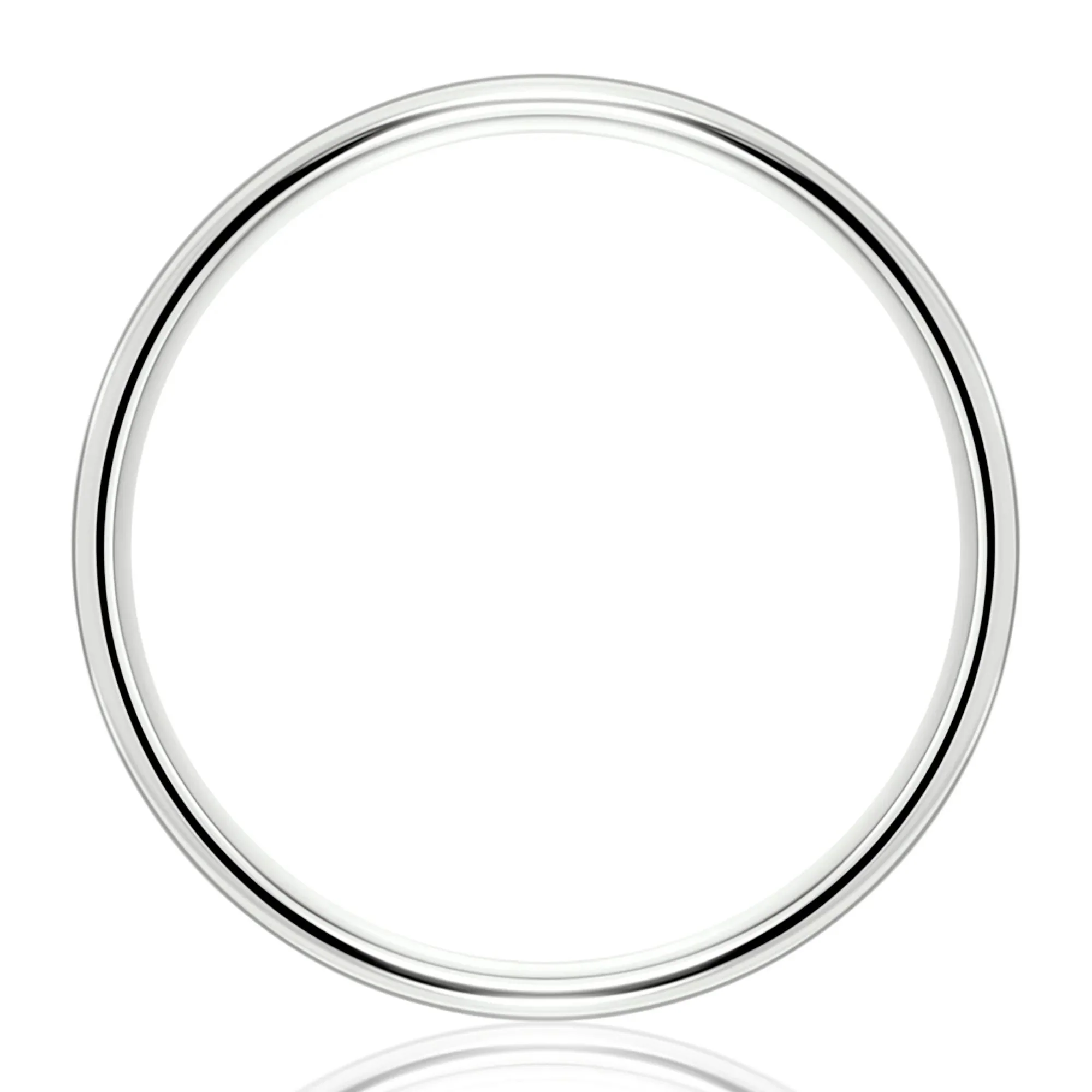 Wedding Band Ring 14K White Gold Size 5.5 7mm - Image 2