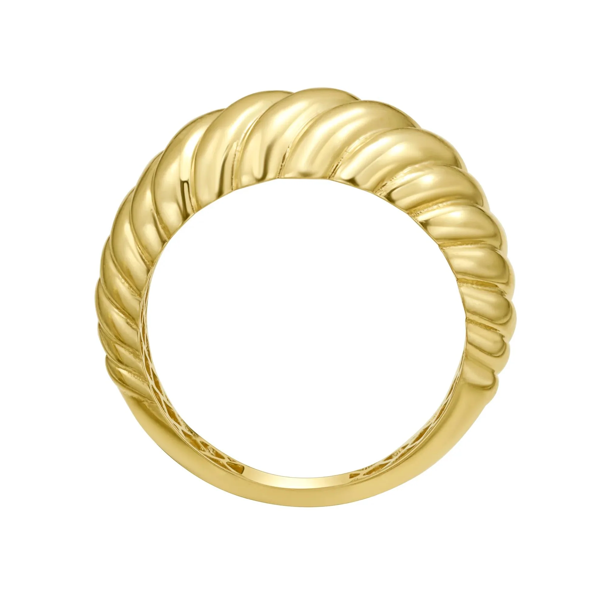 Shrimp Dome Ring 14K Yellow Gold Size 9 - Image 2