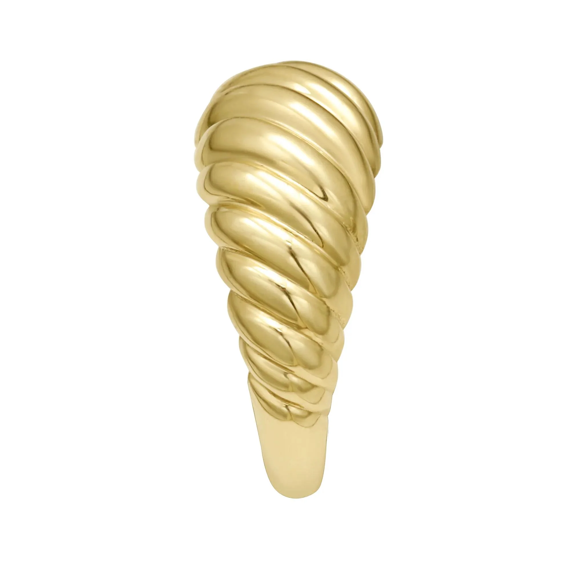 Shrimp Dome Ring 14K Yellow Gold Size 9 - Image 3
