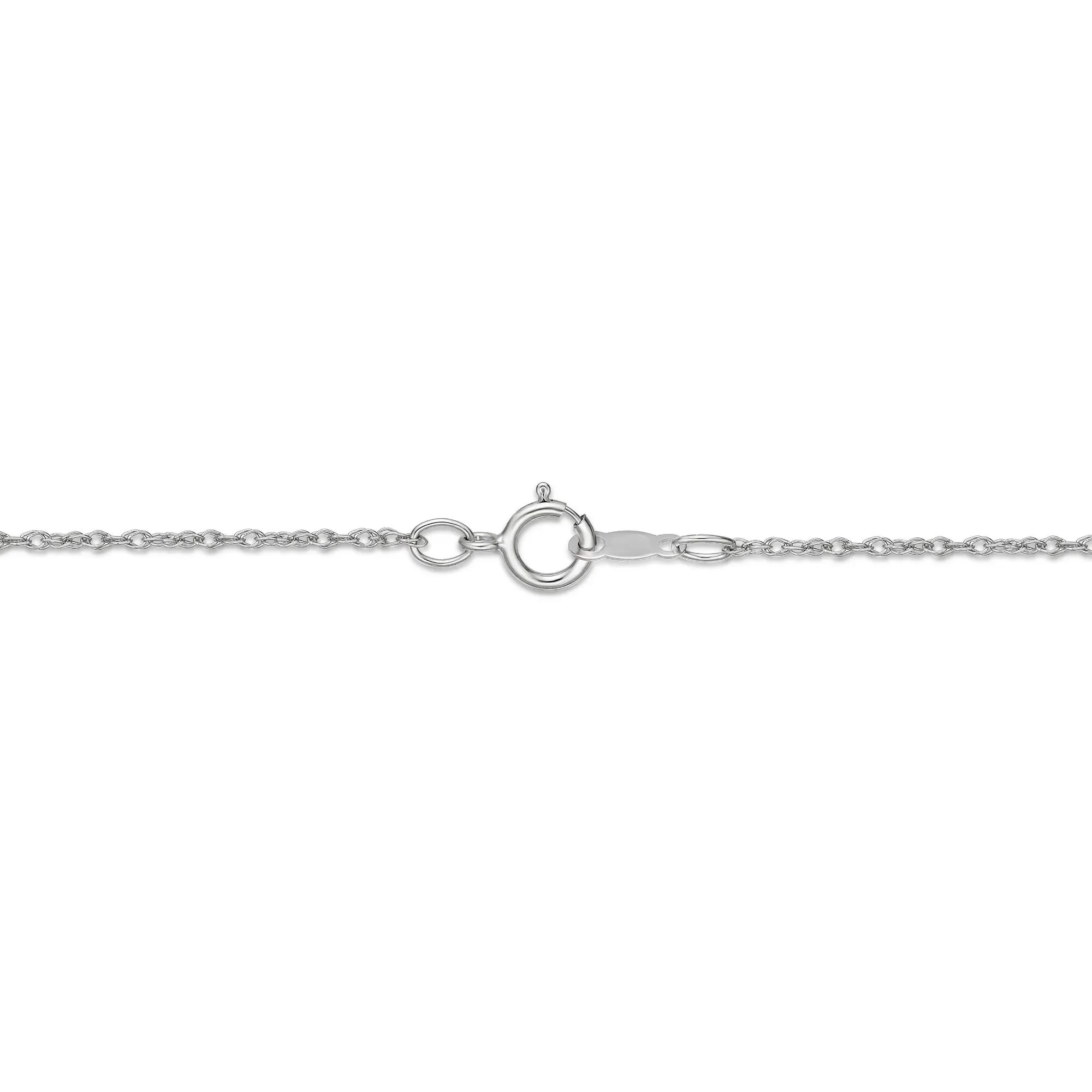 1/10 CT. Tw. Peridot & Diamond Pendant Necklace .925 Sterling Silver White Size 18" - Image 3
