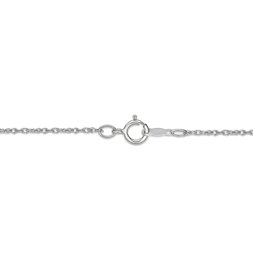 1/10 CT. Tw. Freshwater Cultured Pearl & Diamond Pendant Necklace .925 Sterling Silver White Size 18" - Image 3