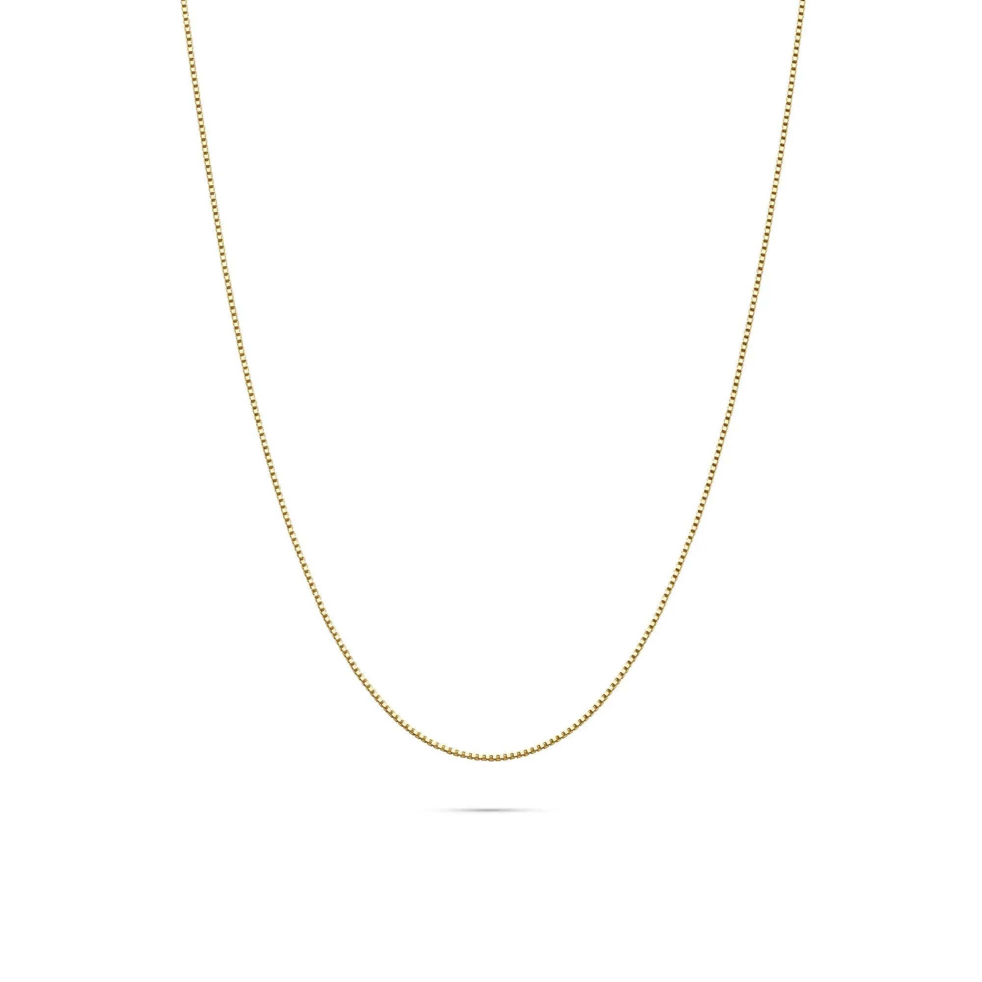 Box Chain 14K Yellow Gold . 18-20" Necklace Size 20" - Image 2
