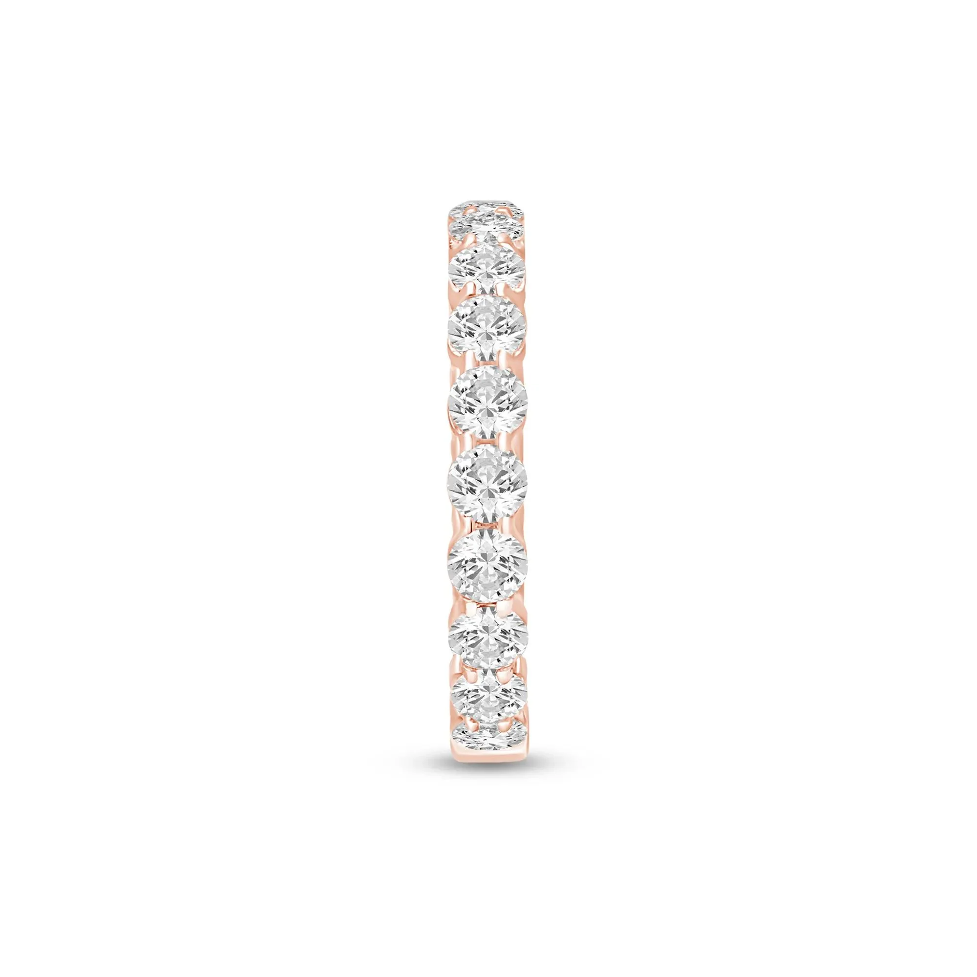 2 CT. Tw. Round-Cut Sizeable Diamond Eternity Band Ring 14K Rose Gold Size 5 4mm - Image 3