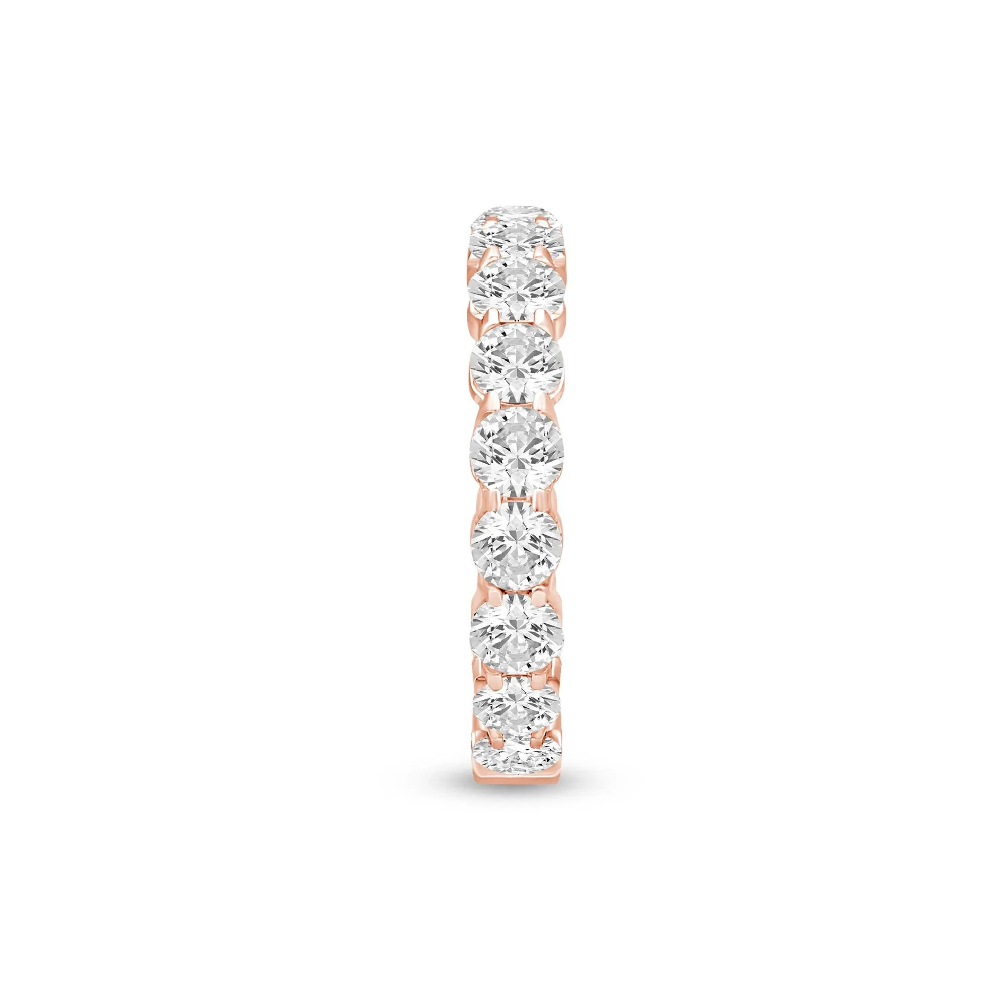 3 CT. Tw. Round-Cut Sizeable Diamond Eternity Band Ring 14K Rose Gold Size 5 3mm - Image 3
