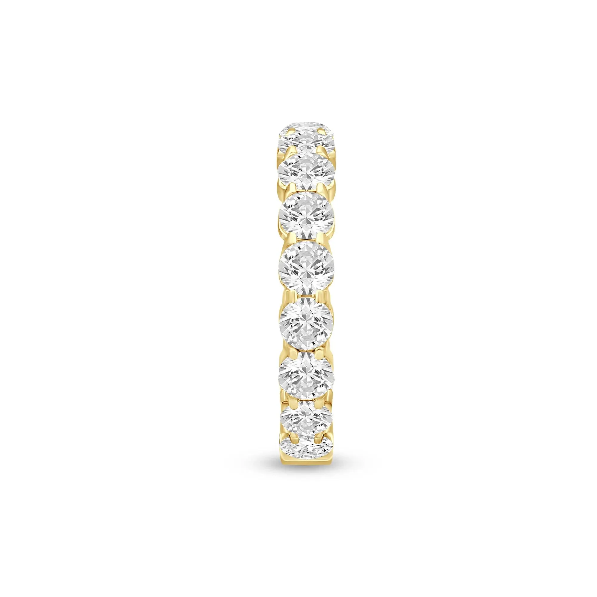 3 CT. Tw. Round-Cut Sizeable Diamond Eternity Band Ring 14K Yellow Gold Size 7 3mm - Image 3