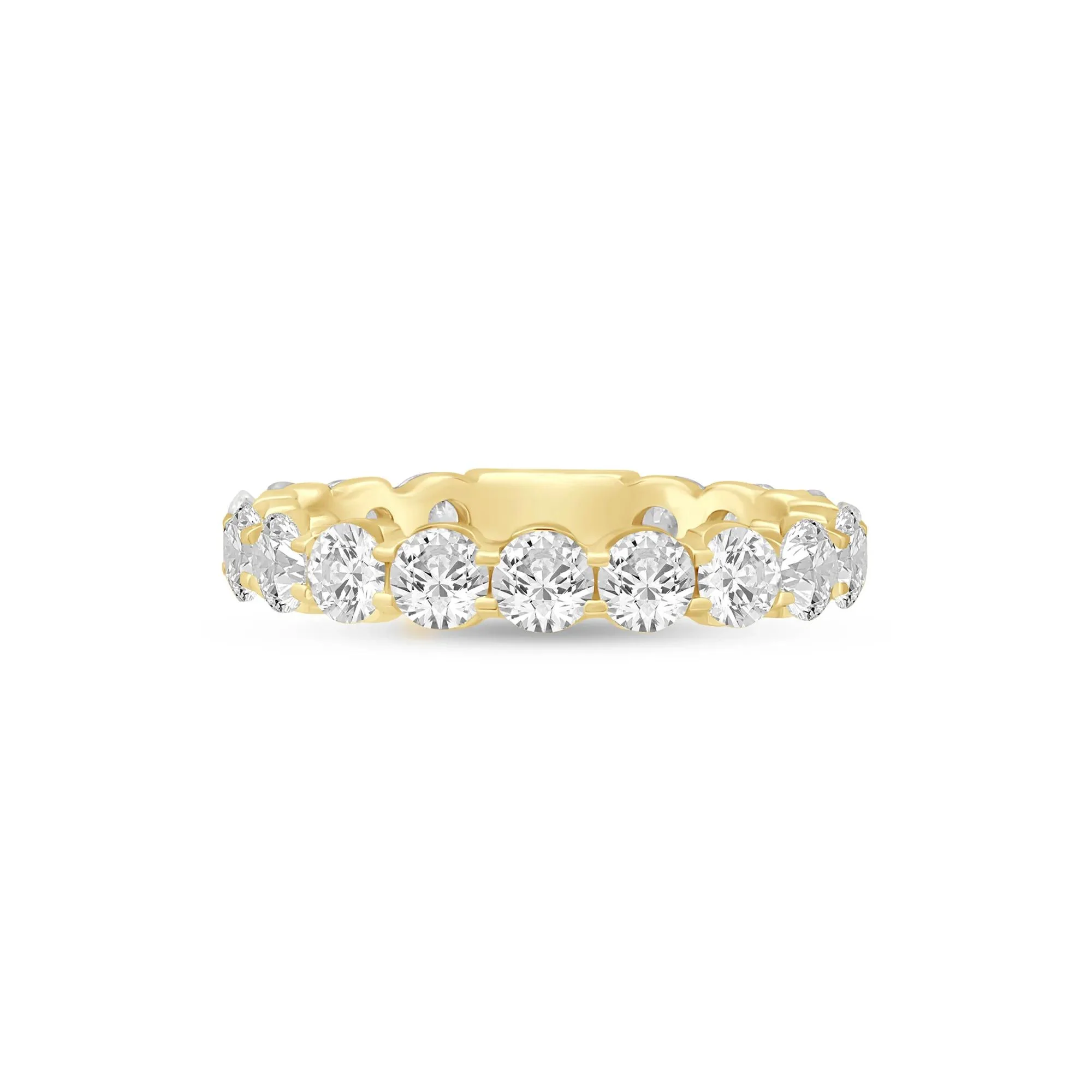 3 CT. Tw. Round-Cut Sizeable Diamond Eternity Band Ring 14K Yellow Gold Size 8.5 3mm