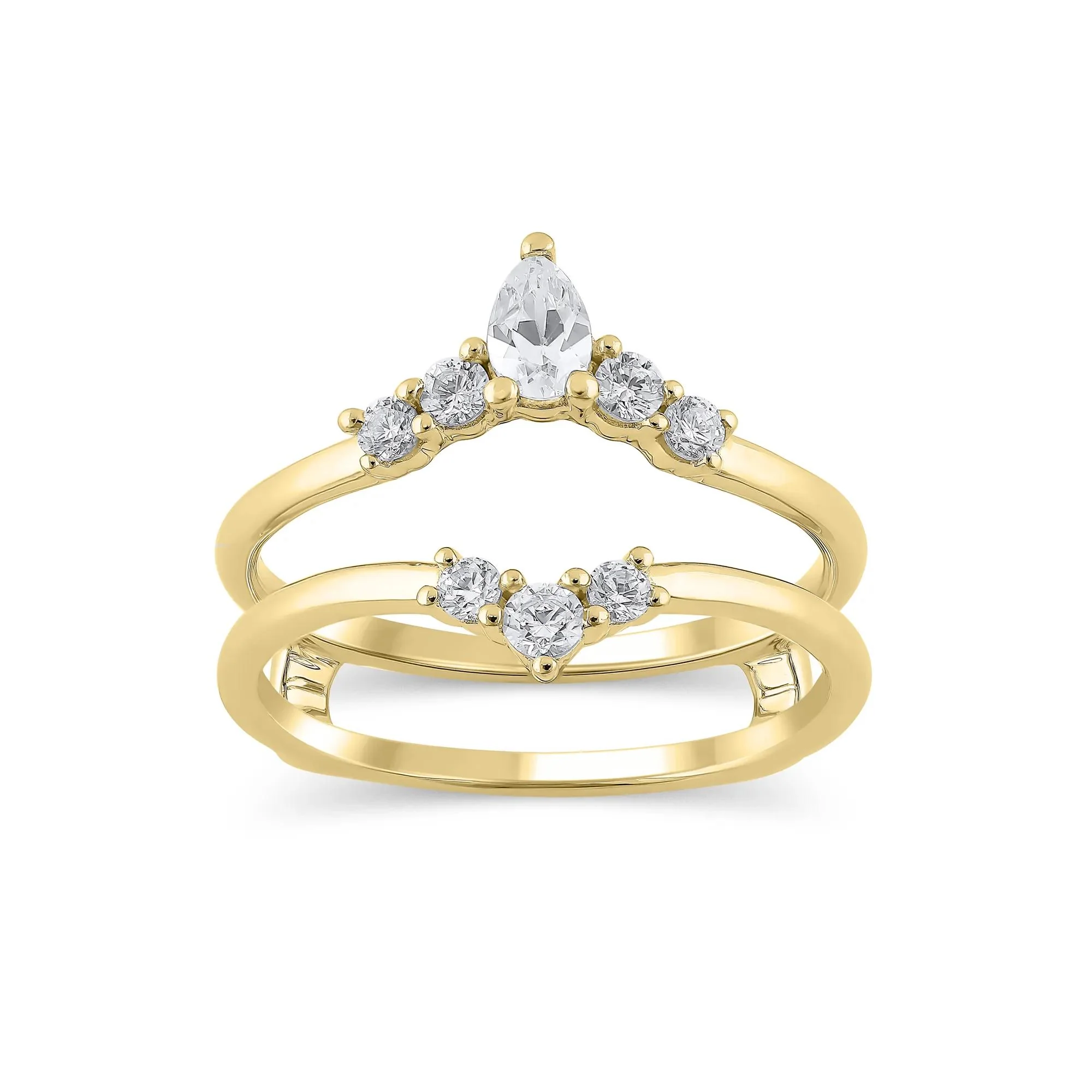 1/2 CT. Tw. Lab Grown Diamond Ring Insert 14K Yellow Gold Round Brilliant Cut Size 10 1mm