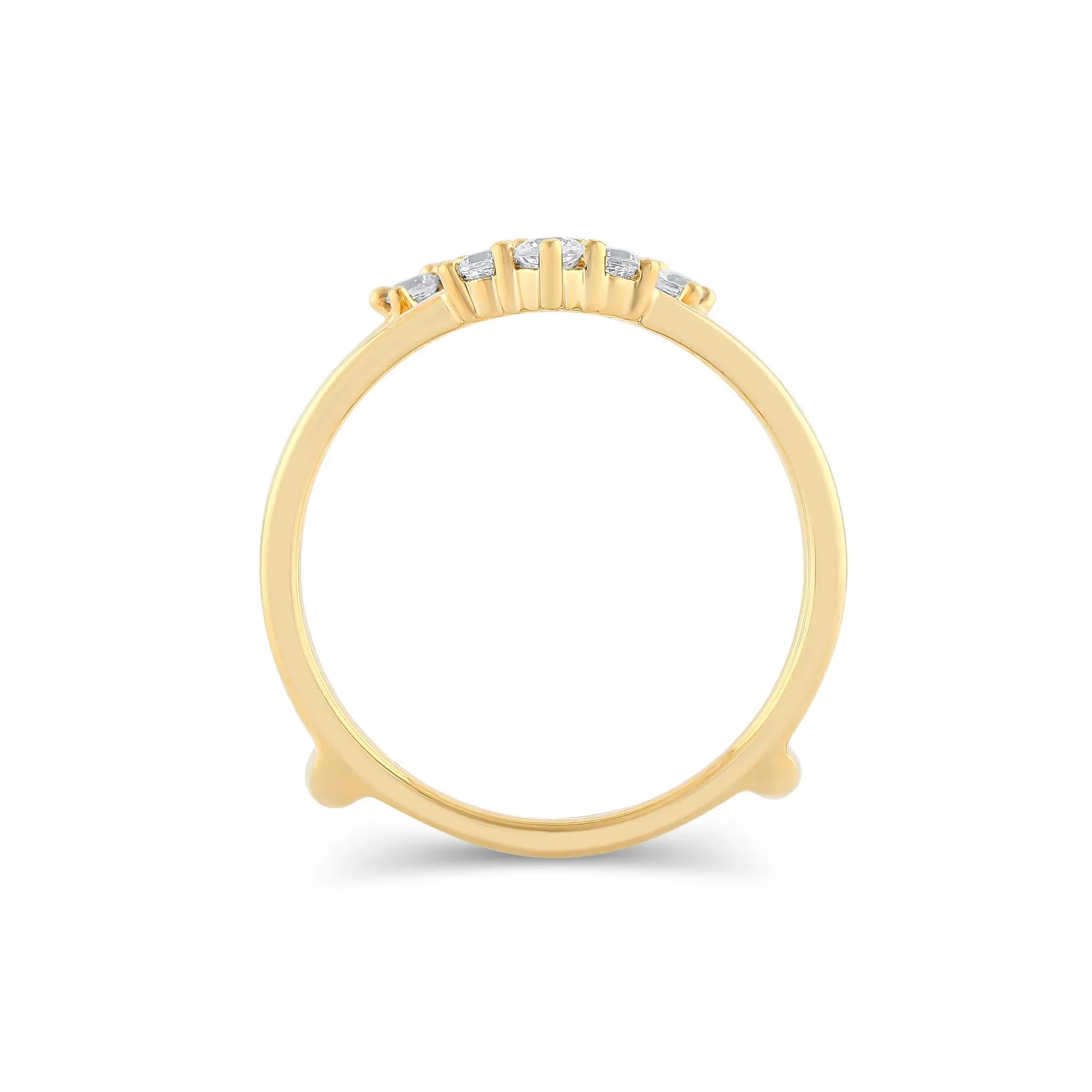 1/2 CT. Tw. Lab Grown Diamond Ring Insert 14K Yellow Gold Round Brilliant Cut Size 5 1mm - Image 2