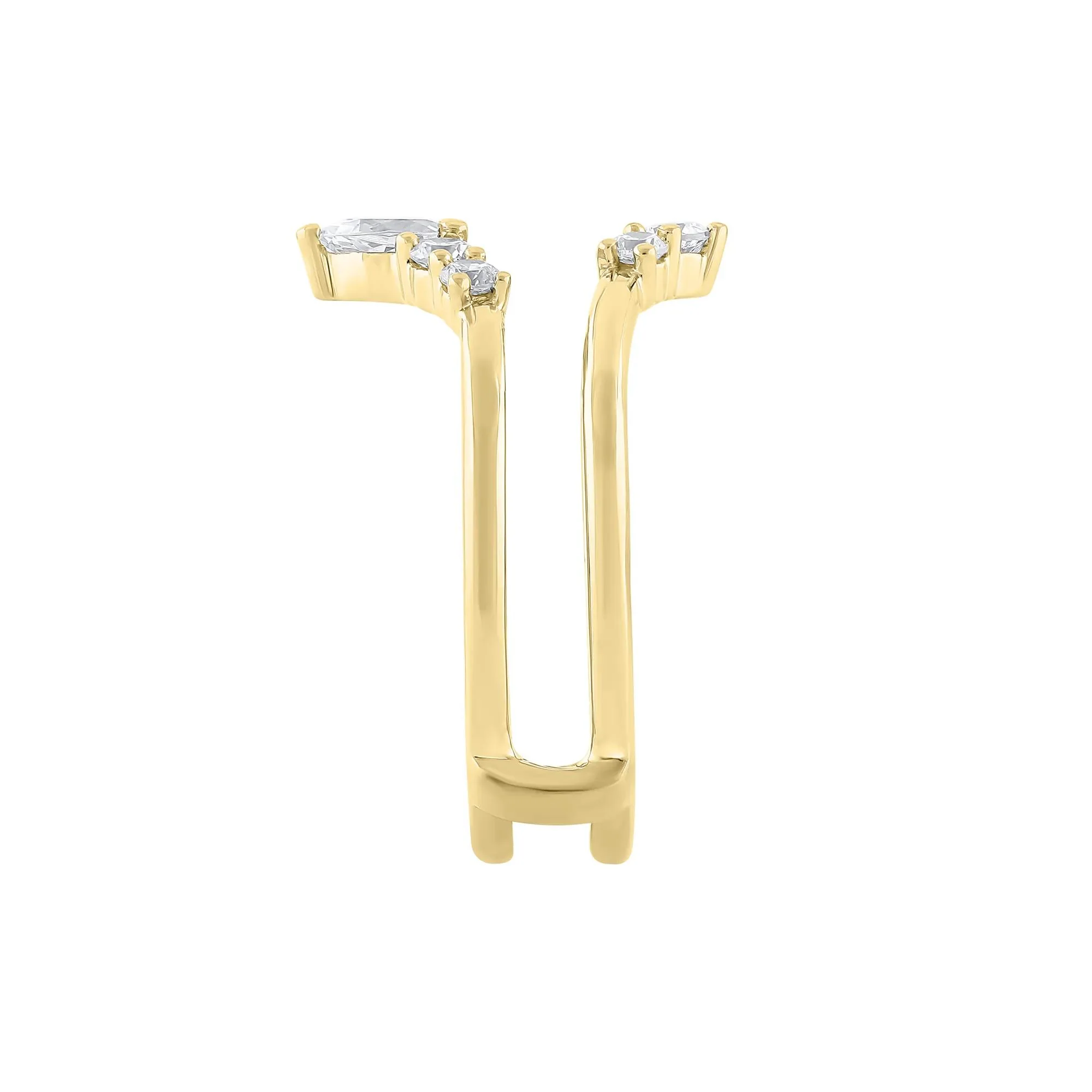 1/2 CT. Tw. Lab Grown Diamond Ring Insert 14K Yellow Gold Round Brilliant Cut Size 6 1mm - Image 3