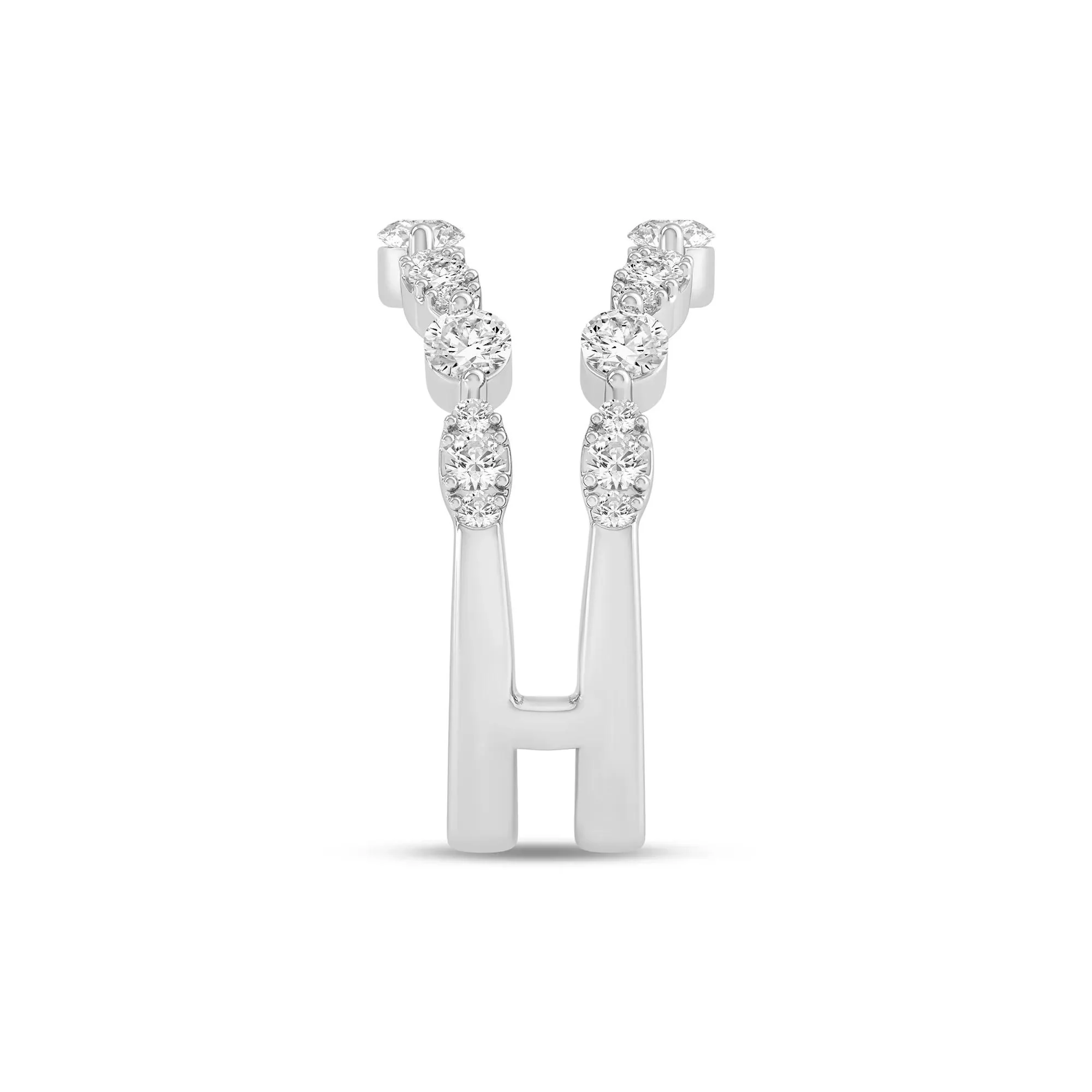 1 CT. Tw. Lab Grown Diamond Ring Insert 14K White Gold Size 7 6mm - Image 3
