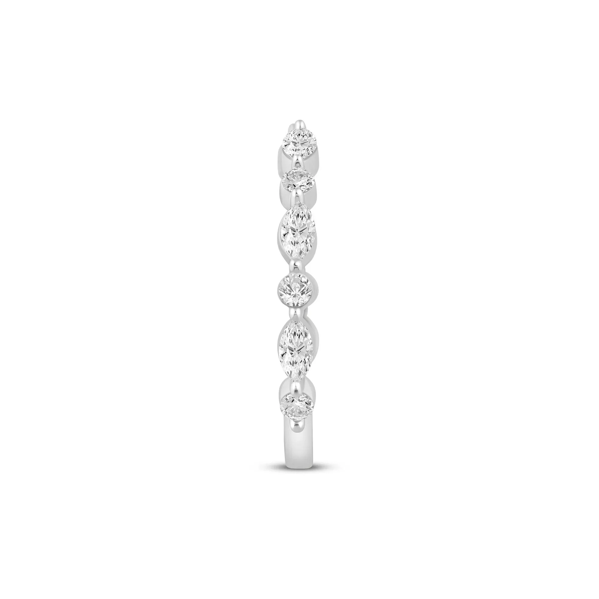 1/2 CT. Tw. Lab Grown Diamond Open Band Ring 14K White Gold Size 6 1mm - Image 3