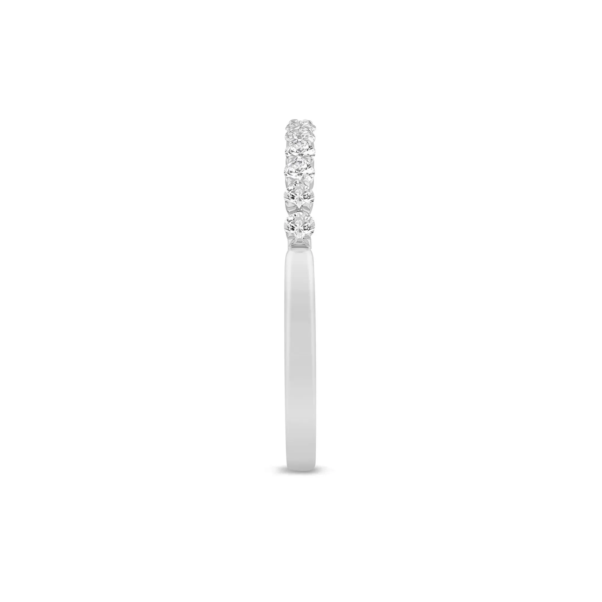 1/4 CT. Tw. Round Diamond Open Band Ring 14K White Gold Size 6.5 1mm - Image 3