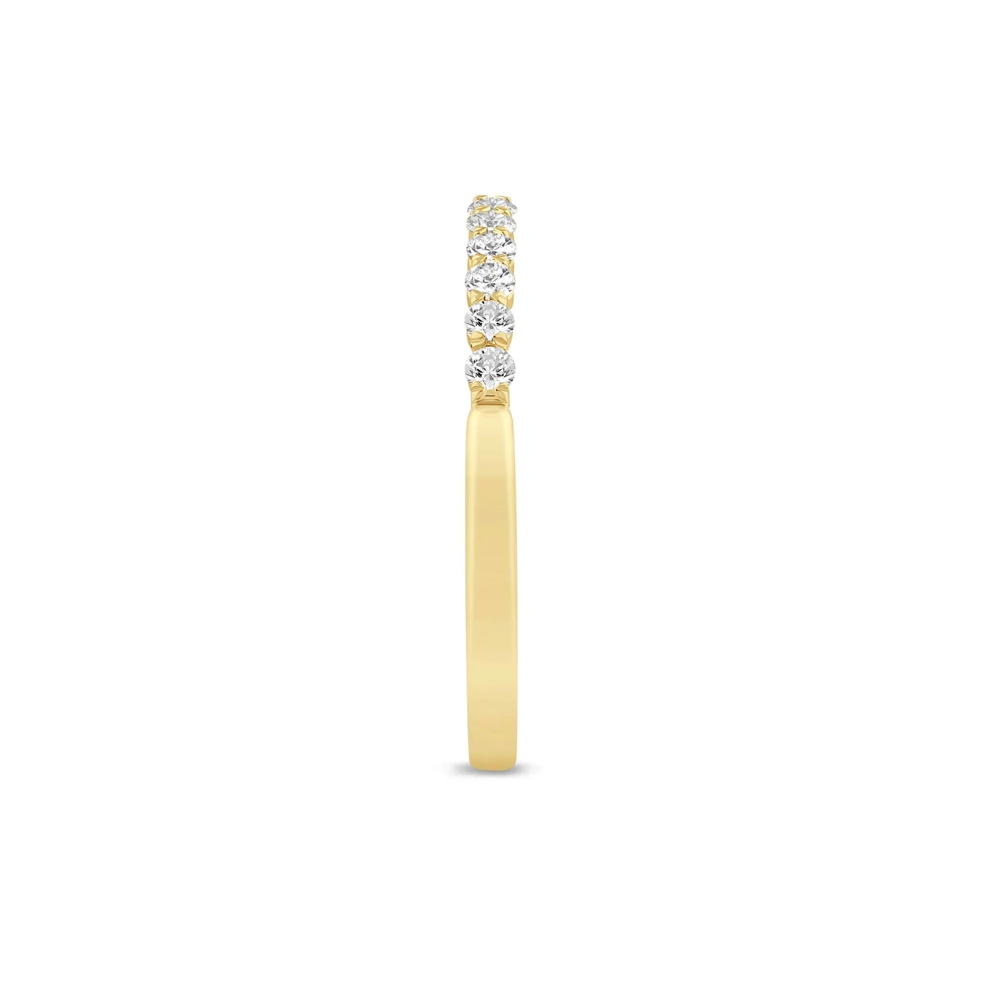 1/4 CT. Tw. Round Diamond Open Band Ring 14K Yellow Gold Size 6.5 1mm - Image 3