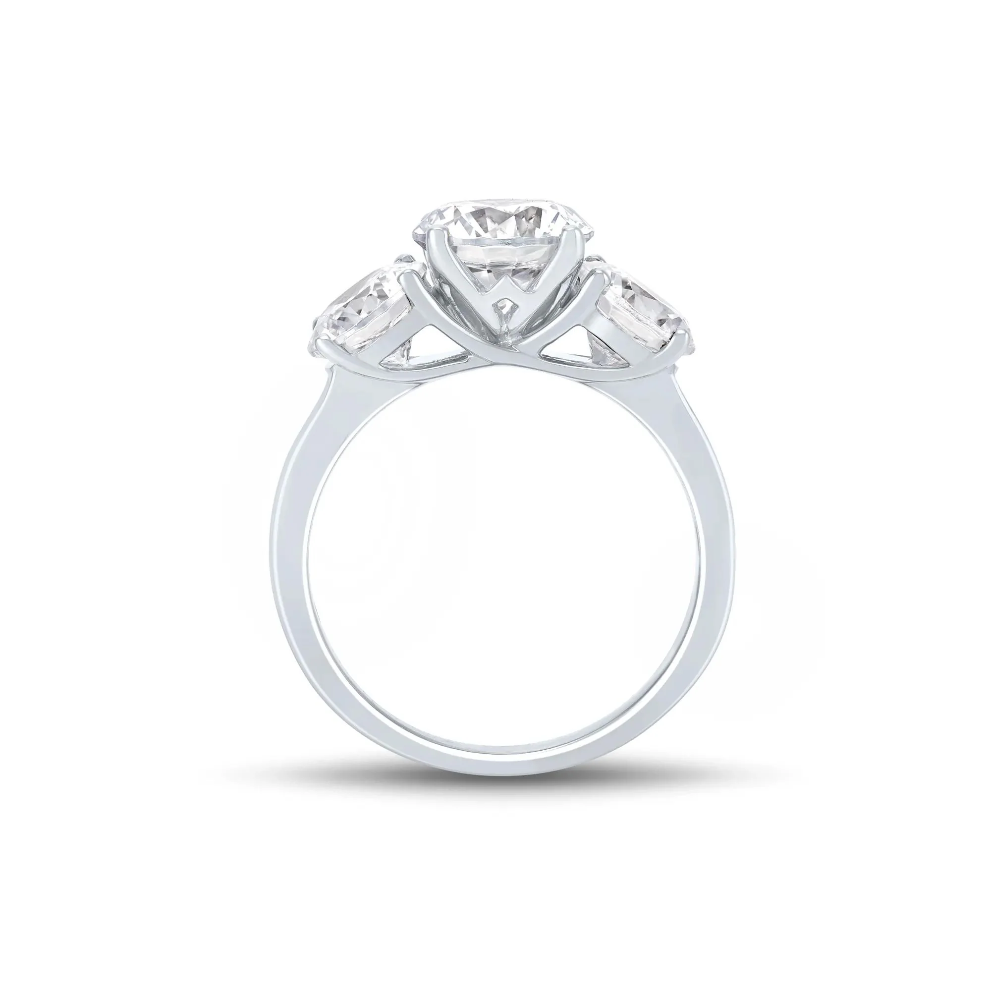 4 1/2 CT. Tw. Lab Grown Diamond Engagement Ring 14K White Gold Round Brilliant Cut Size 6.5 2mm - Image 2