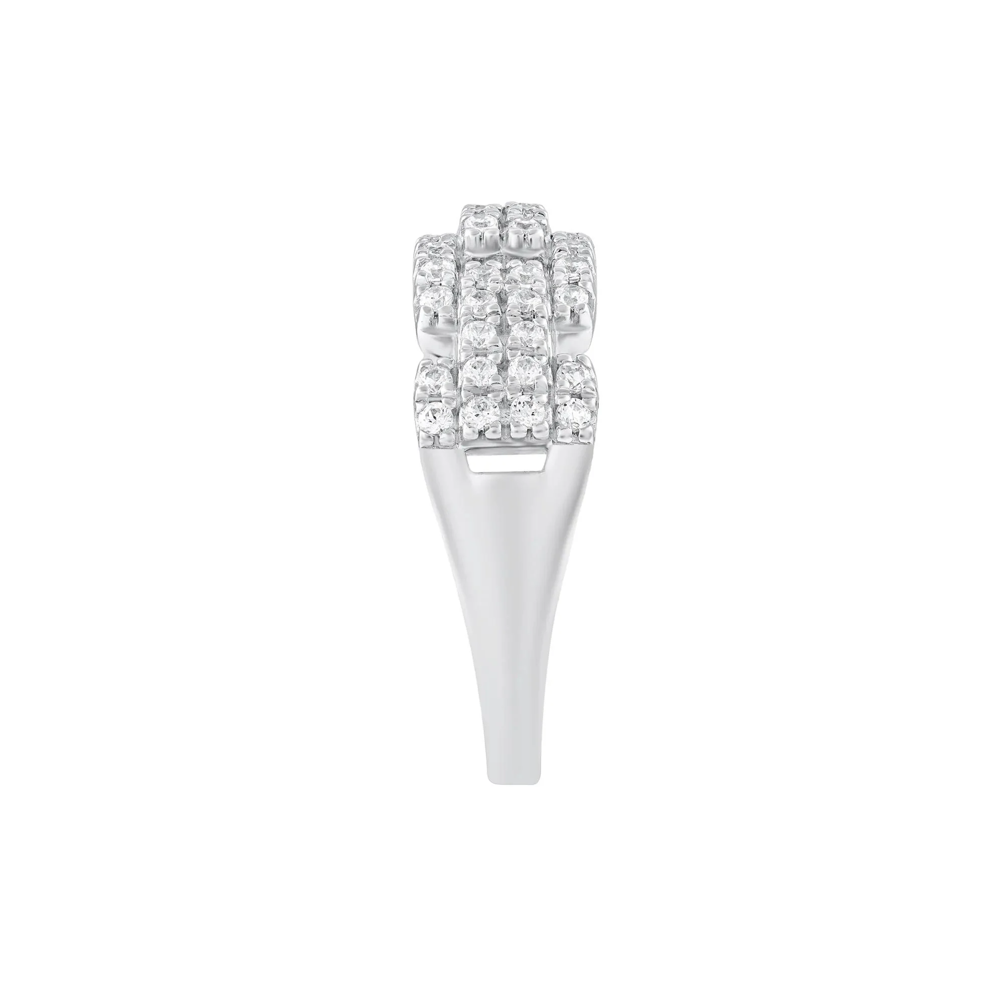1/2 CT. Tw. Diamond Ring 10K White Gold Round Brilliant Cut Size 6.5 - Image 3