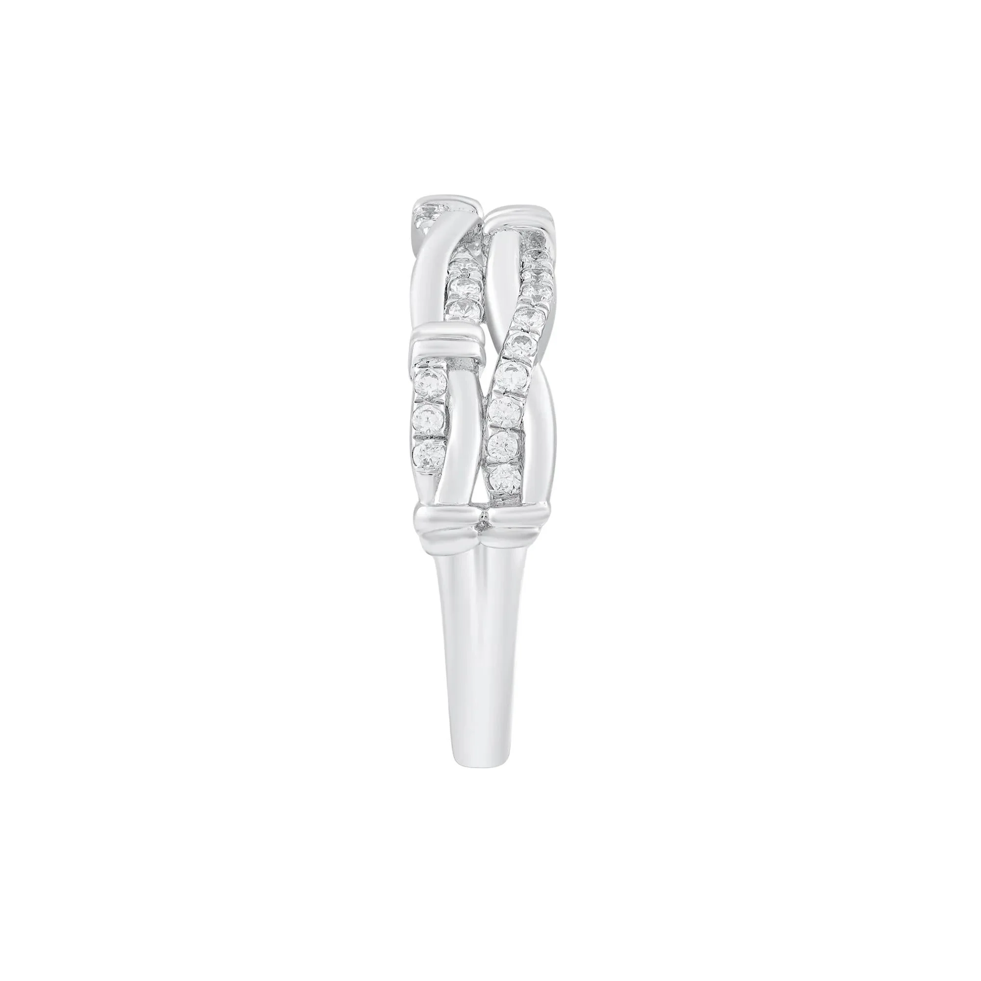1/4 CT. Tw. Diamond Ring .925 Sterling Silver Round Brilliant Cut White Size 6.5 - Image 3