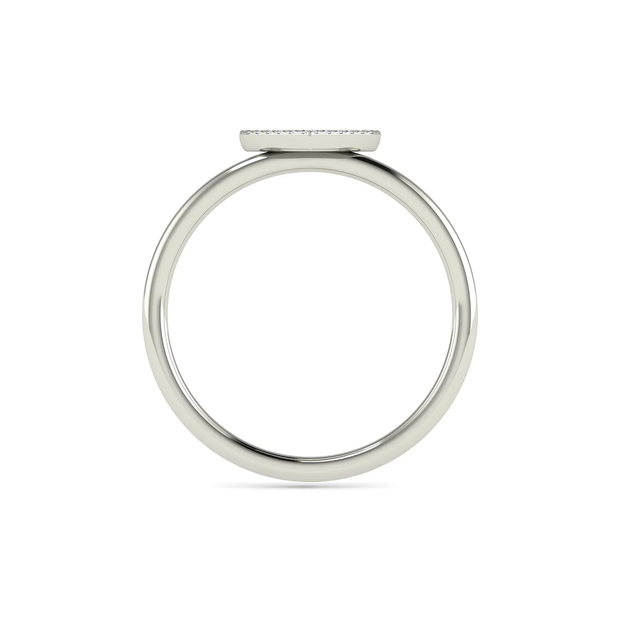 Diamond Heart Ring 14K White Gold (1/8 CT Tw.) Size 10.5 1.5mm - Image 2