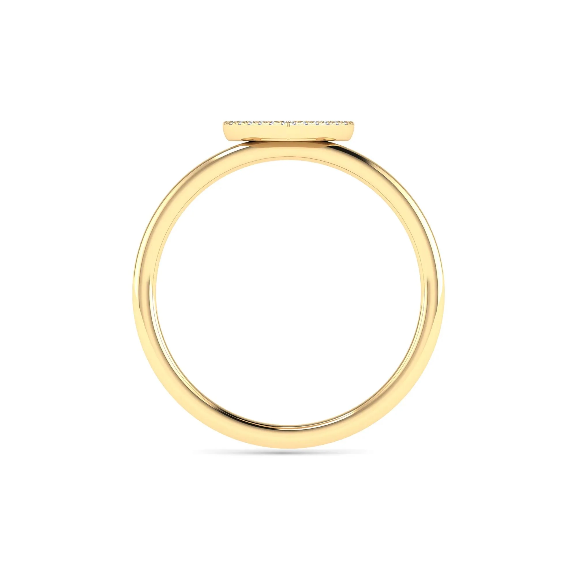 1/8 CT. Tw. Diamond Heart Ring 14K Yellow Gold Size 4 1.5mm - Image 2