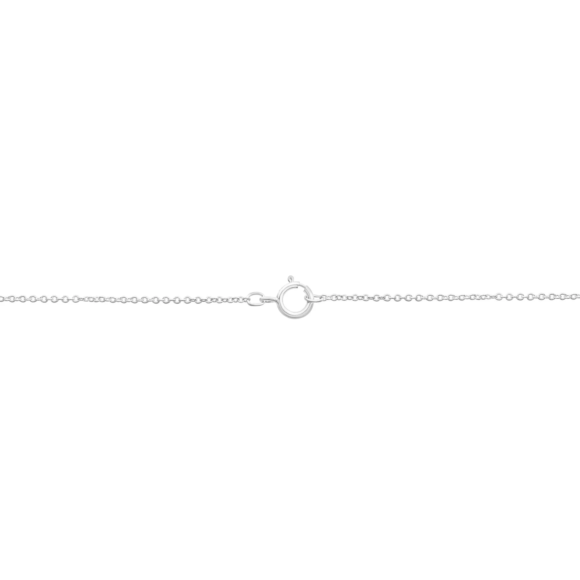 Black Agate and Diamond Accent Pendant Necklace .925 Sterling Silver White Size 16" - Image 4