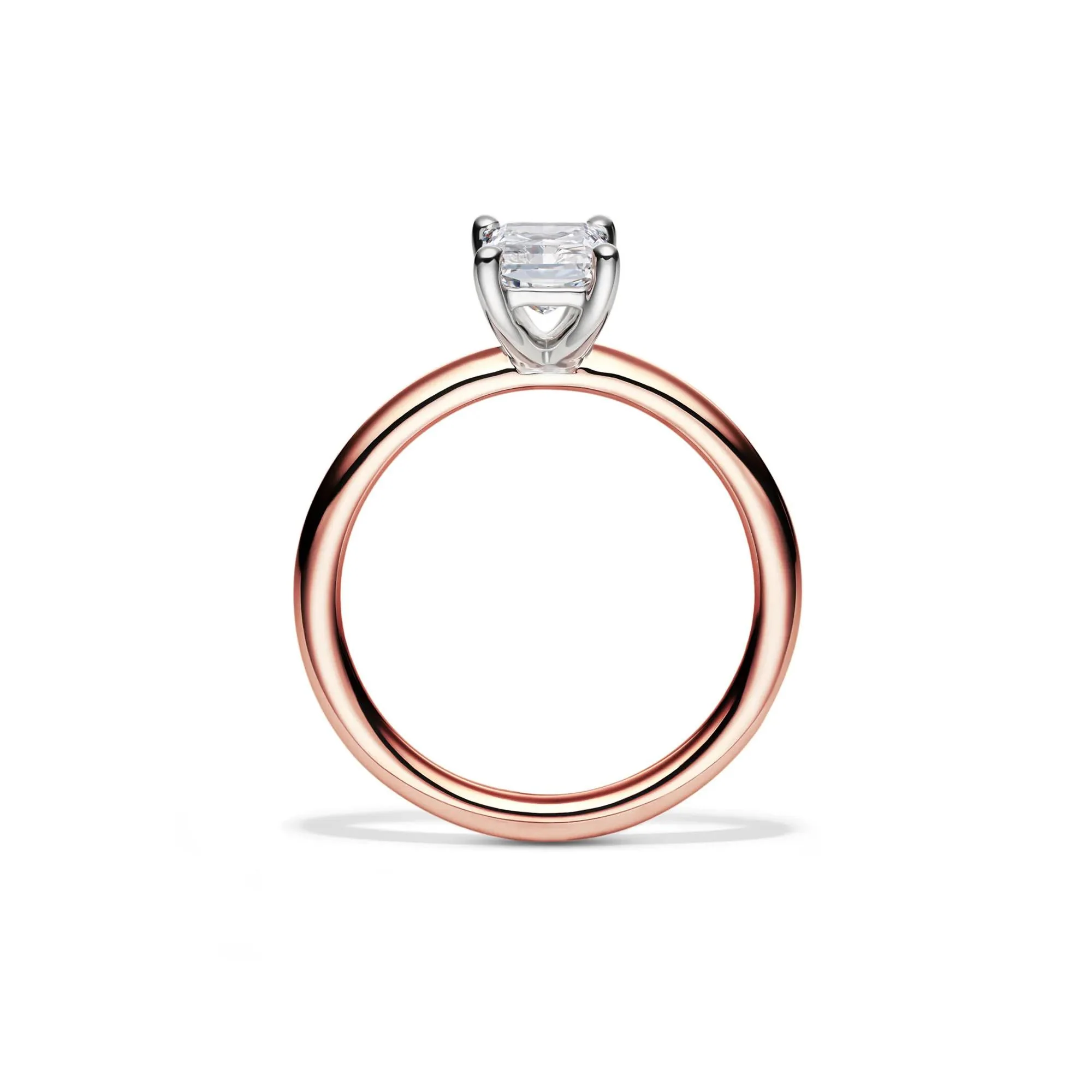 Lab Grown Diamond Radiant-Cut Solitaire Ring 14K Rose Gold (1 CT.) Size 7.5 2mm - Image 2