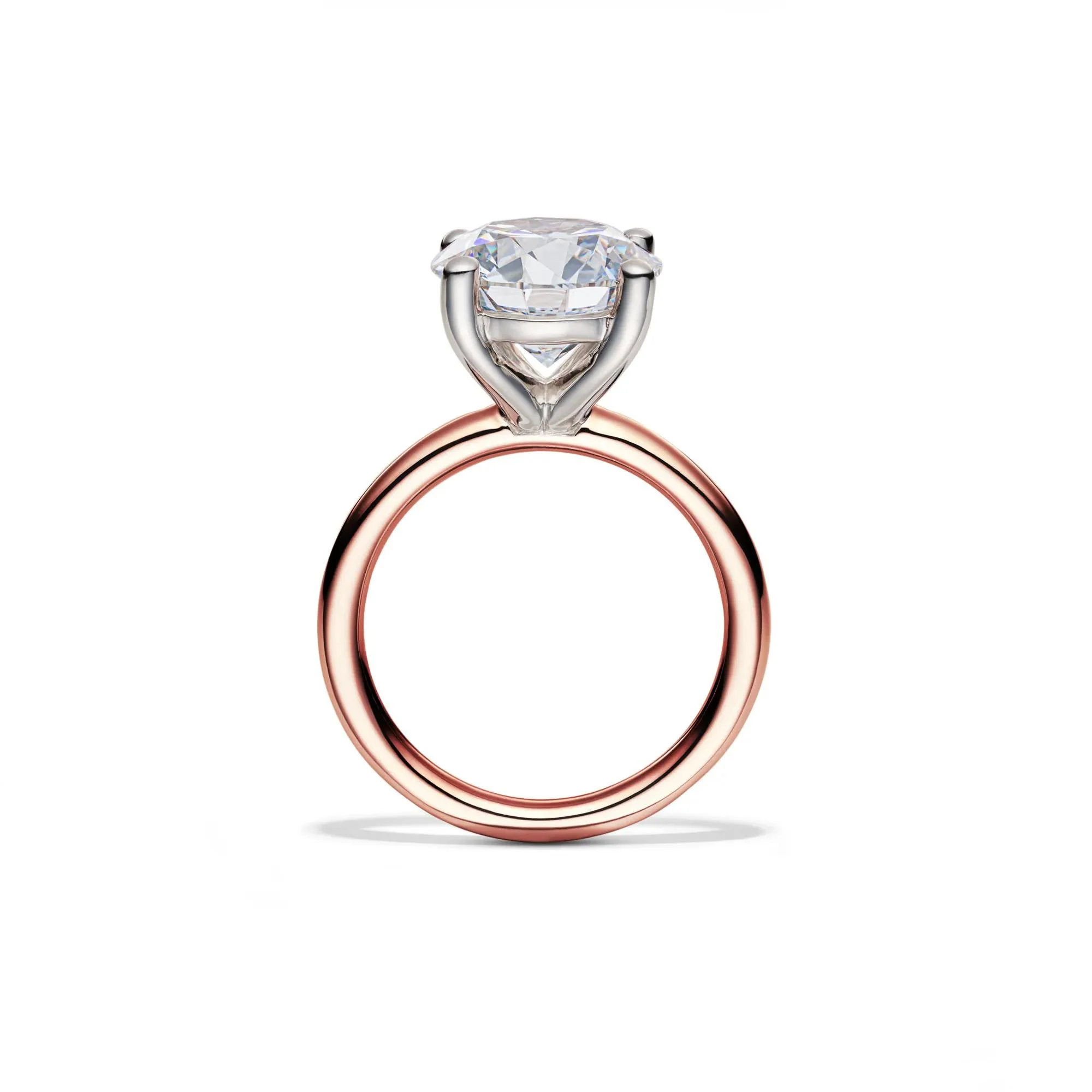 Lab Grown Diamond Round Solitaire Engagement Ring 14K Rose Gold (5 CT.) Size 9 2mm - Image 2